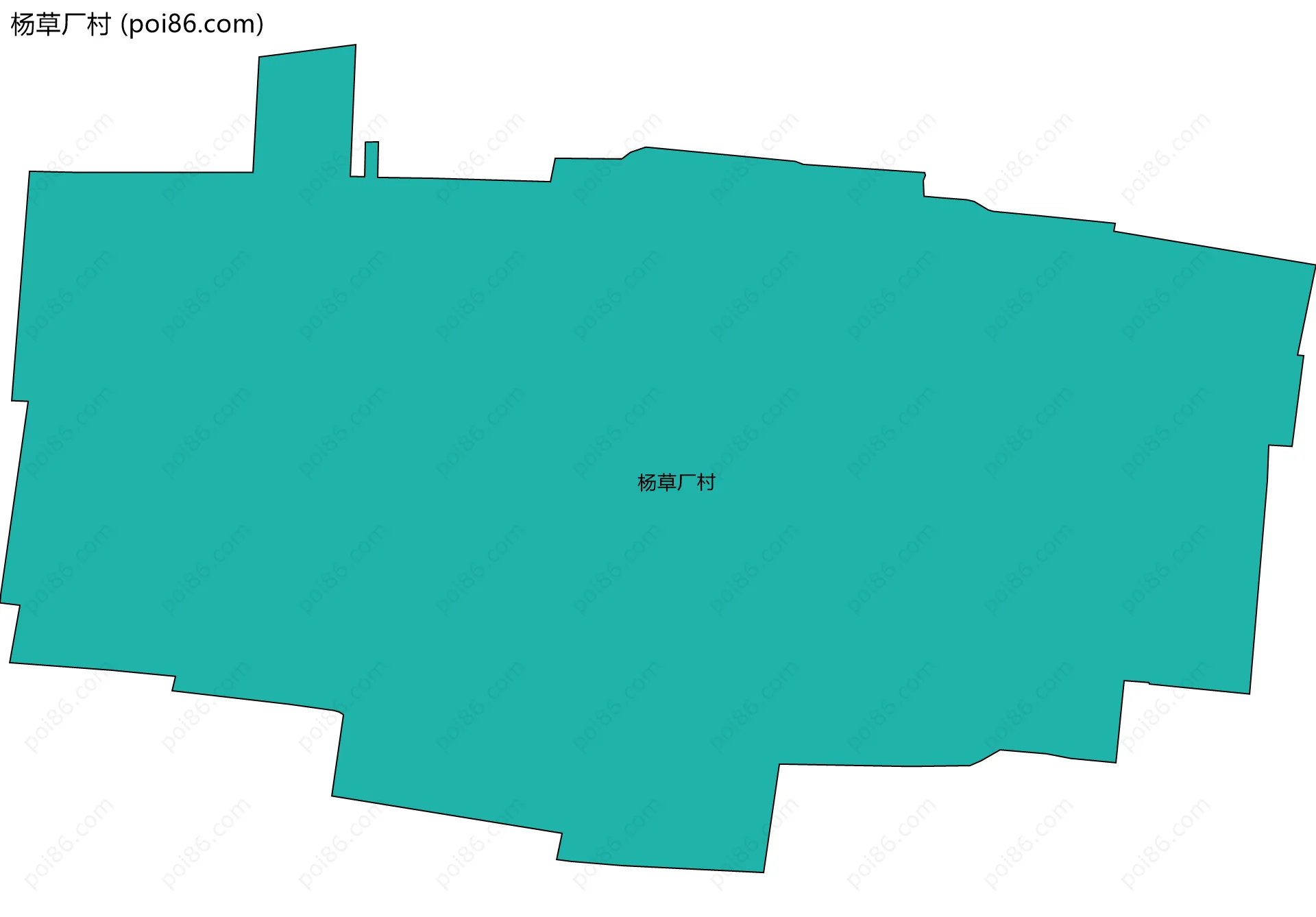 杨草厂村边界地图