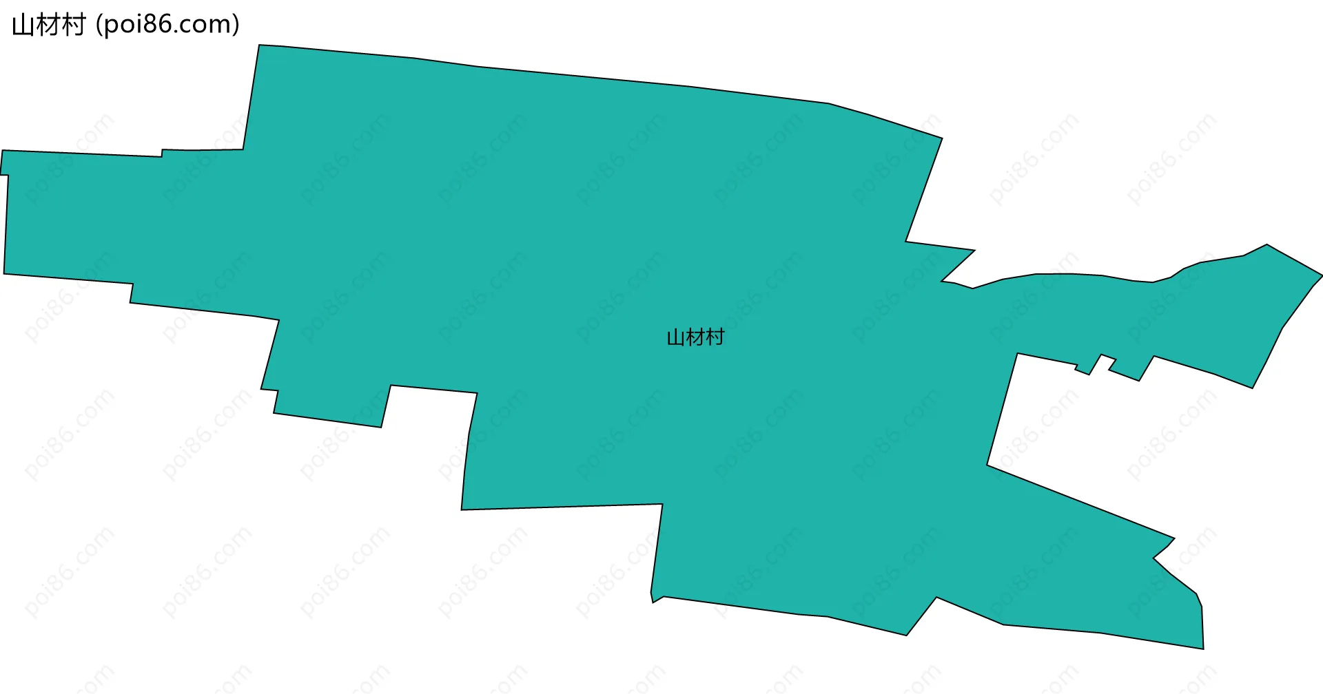 山材村边界地图