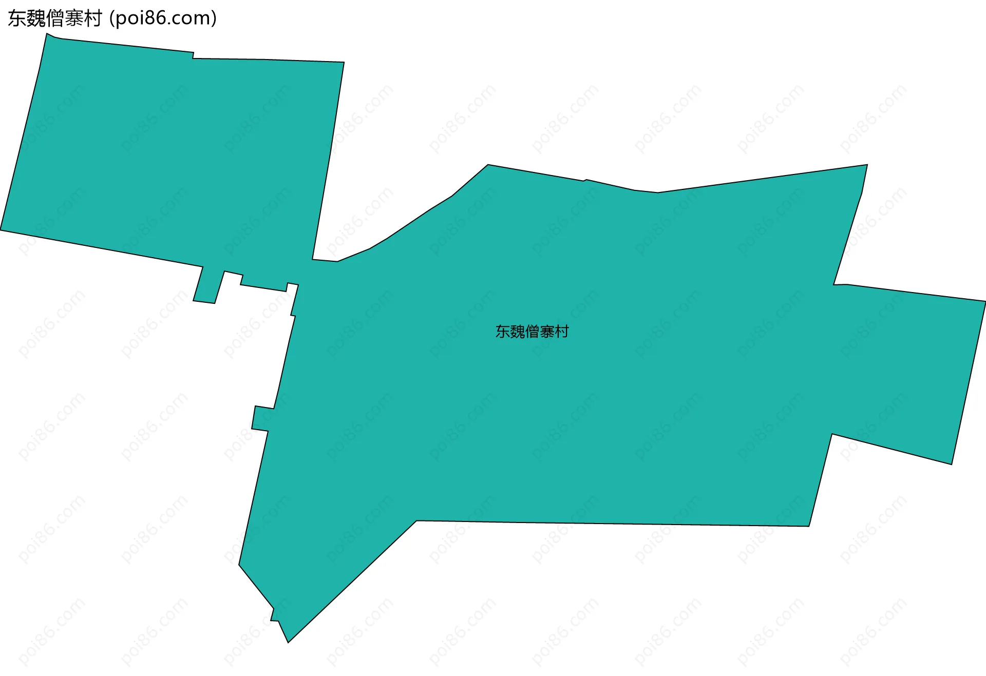 东魏僧寨村边界地图