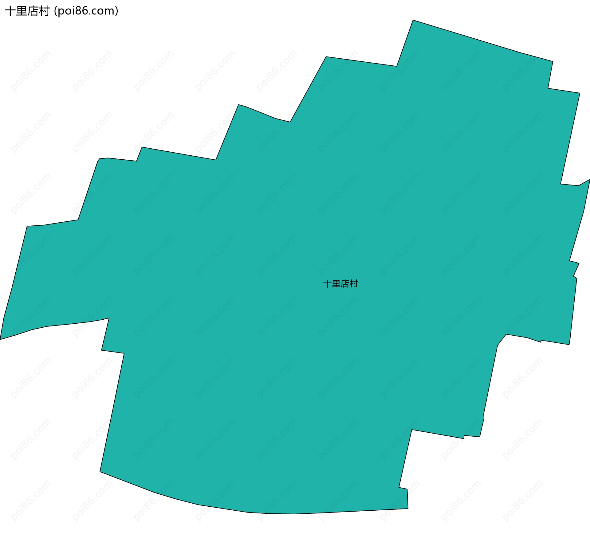 十里店村边界地图