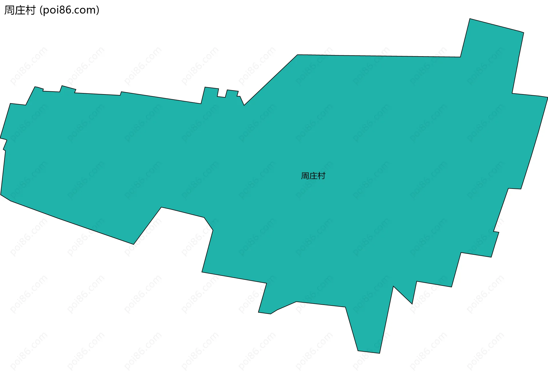 周庄村边界地图