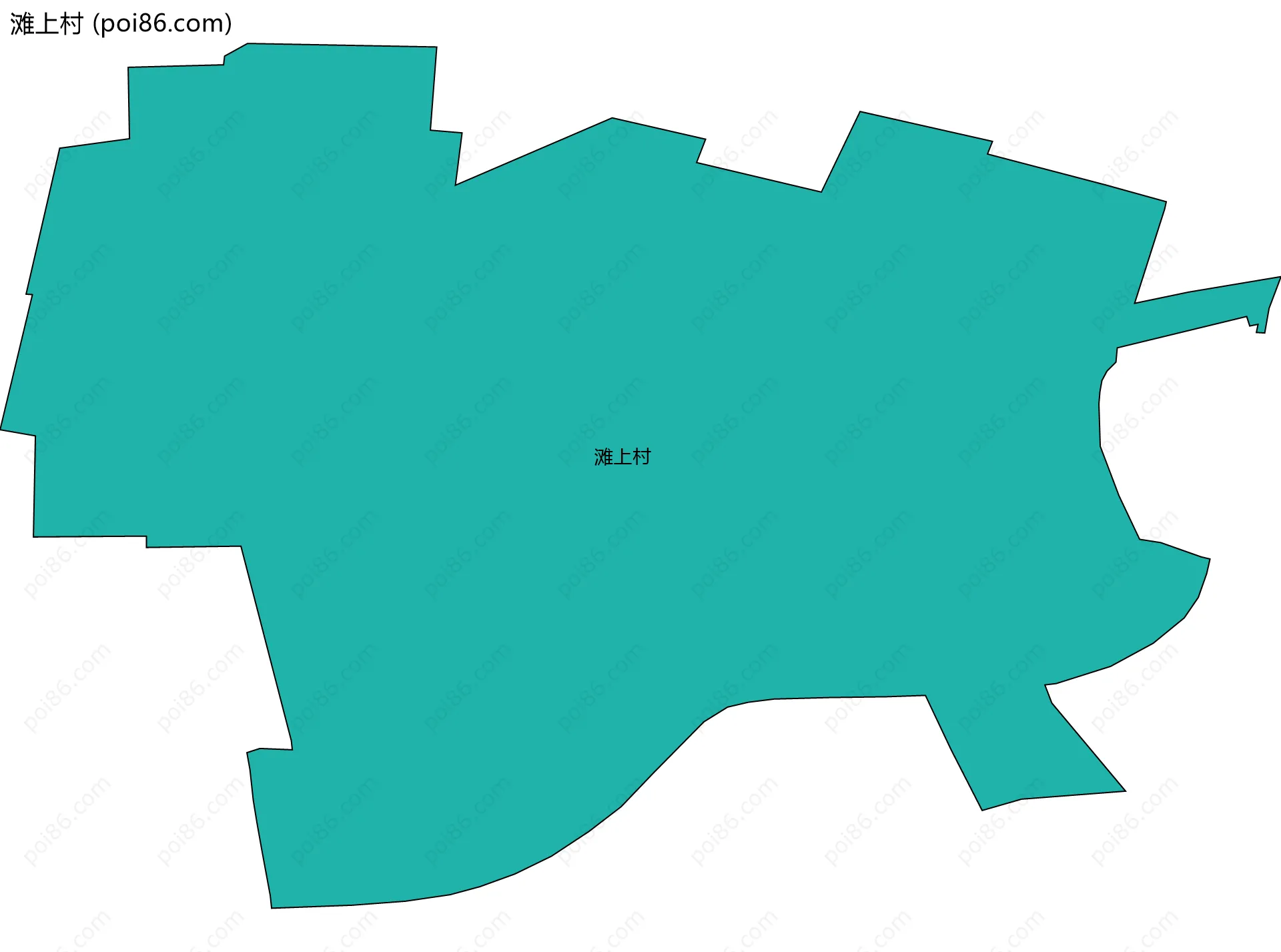 滩上村边界地图