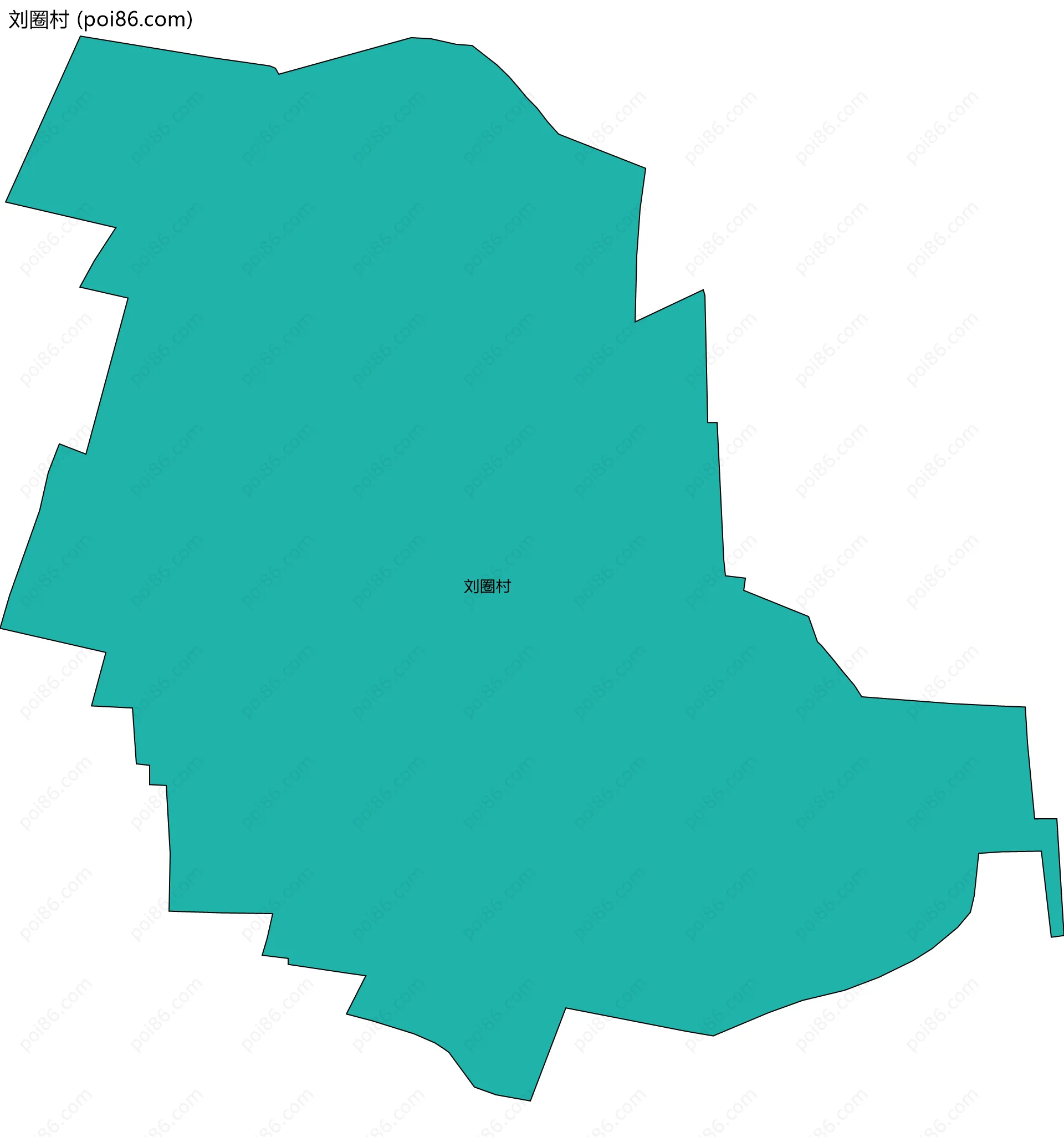 刘圈村边界地图