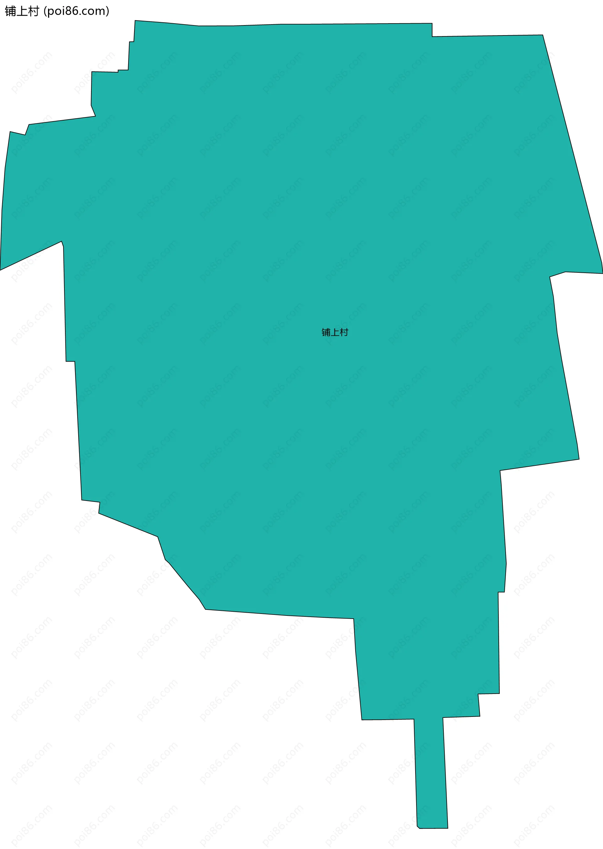 铺上村边界地图