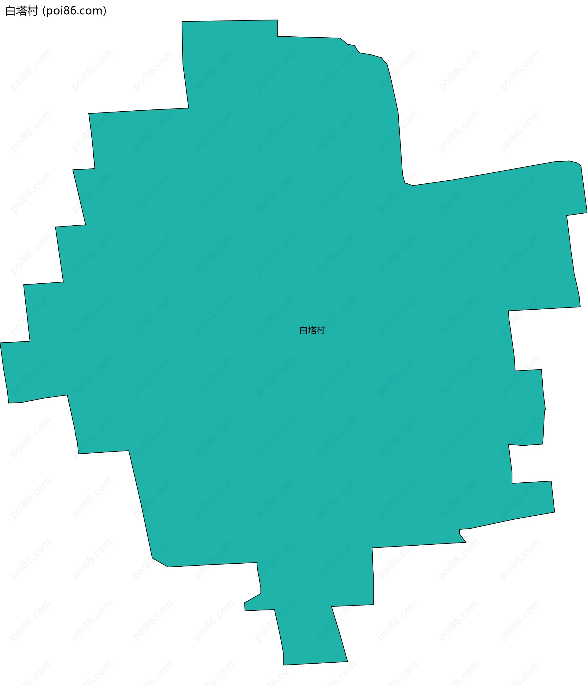 白塔村边界地图