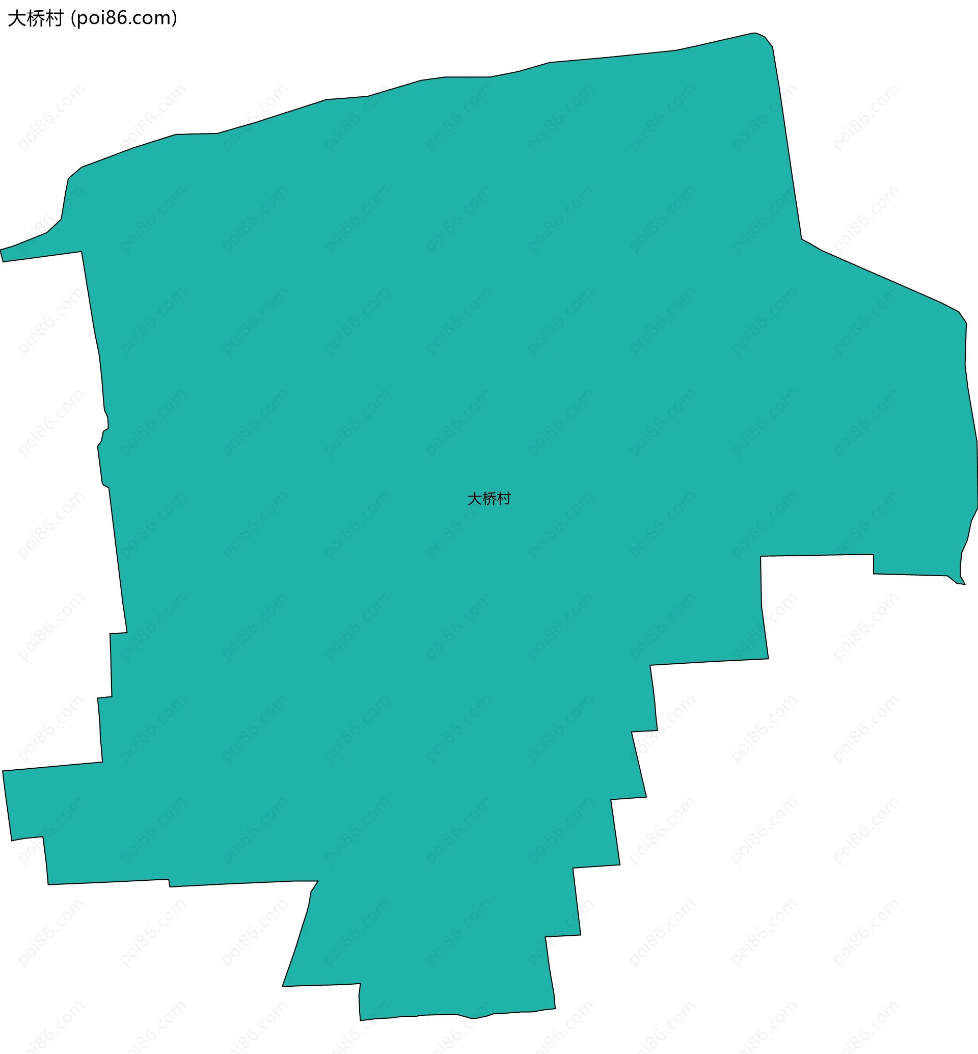 大桥村边界地图