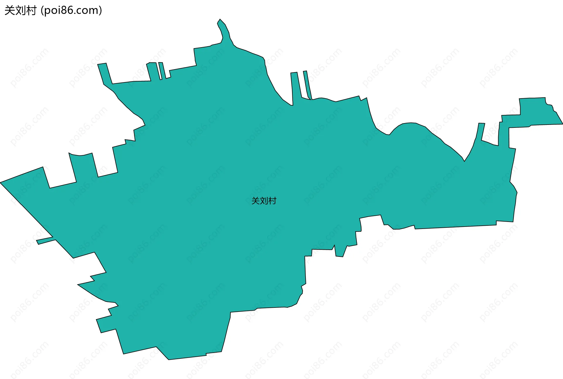 关刘村边界地图