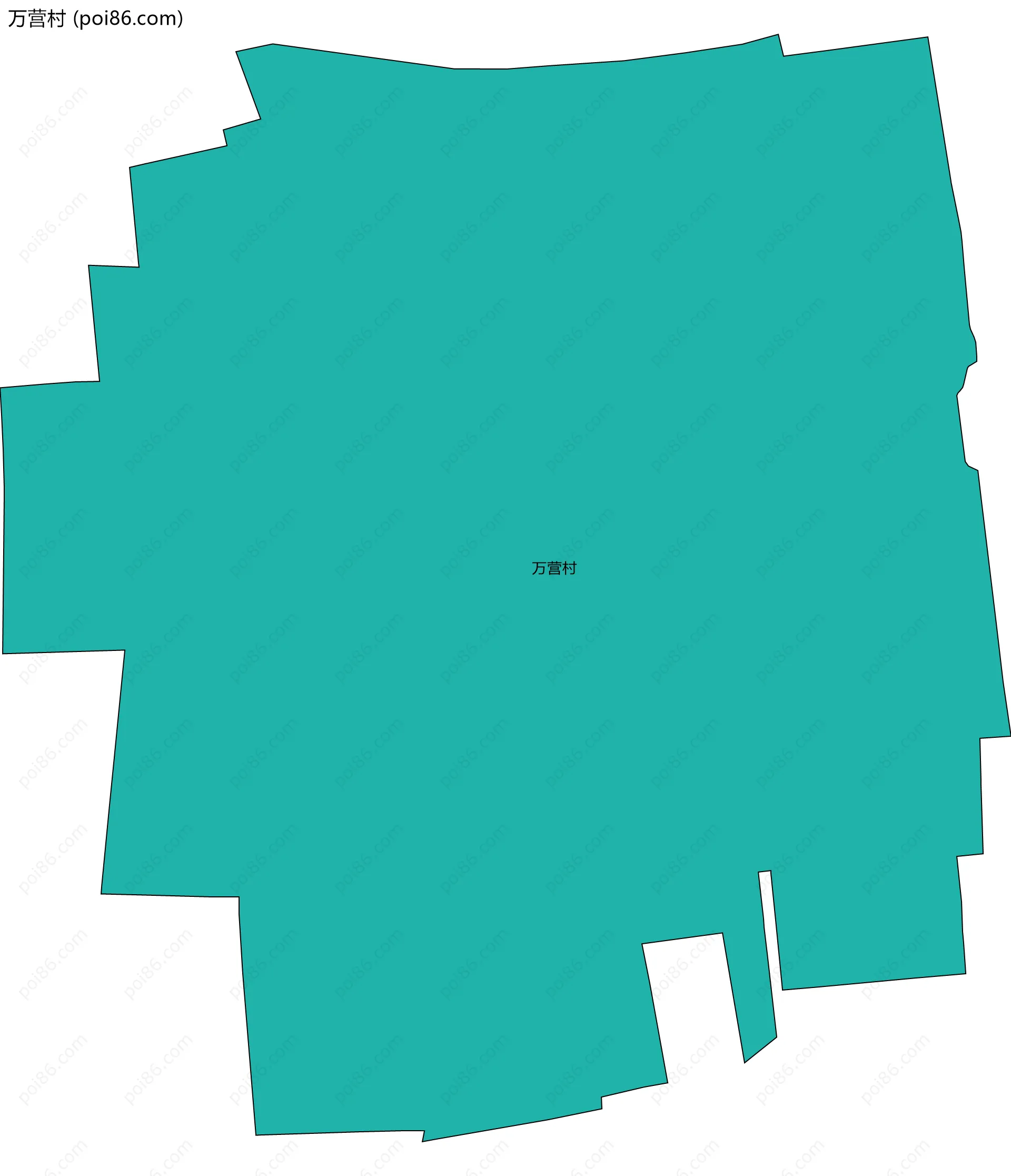 万营村边界地图