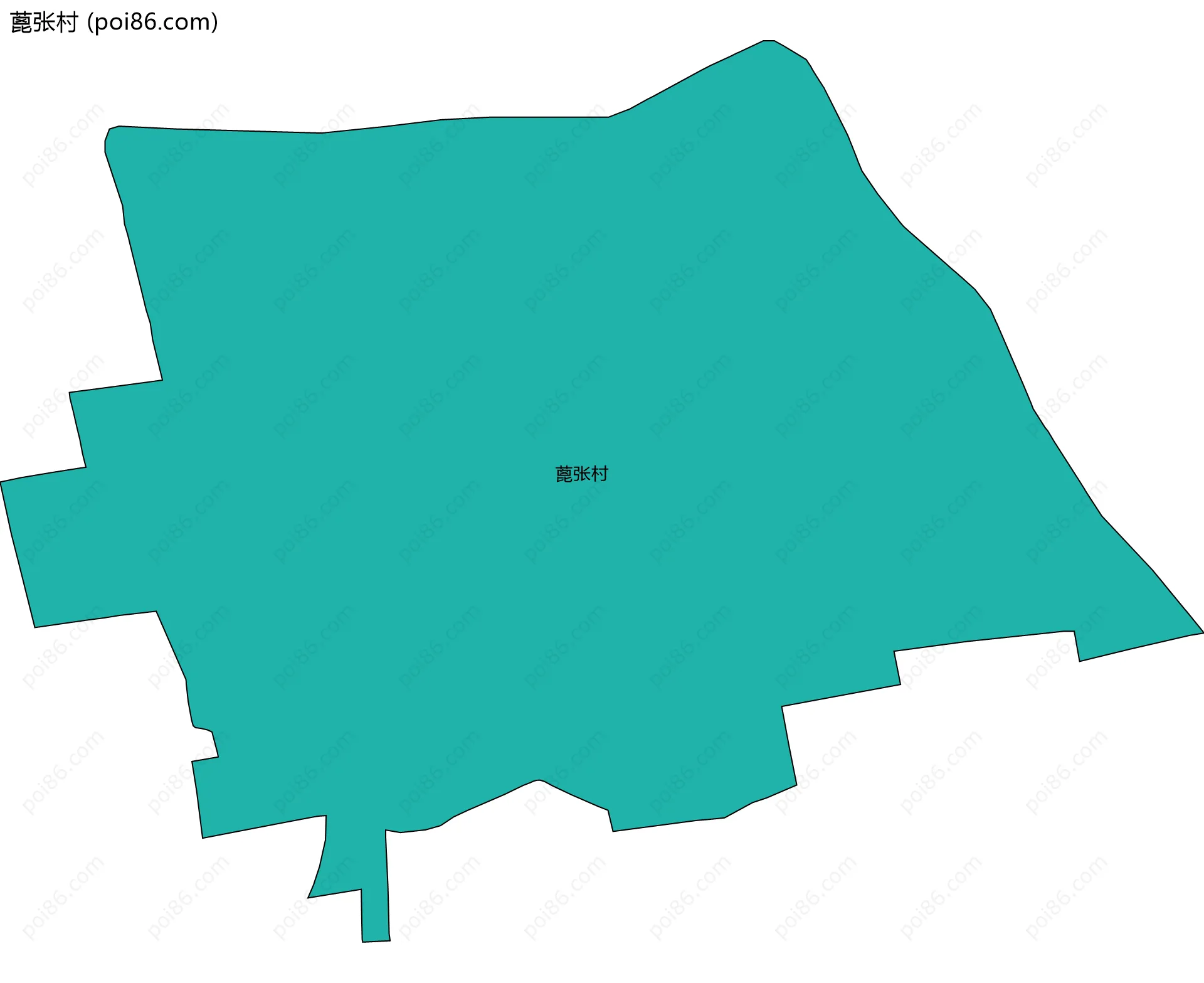 蓖张村边界地图