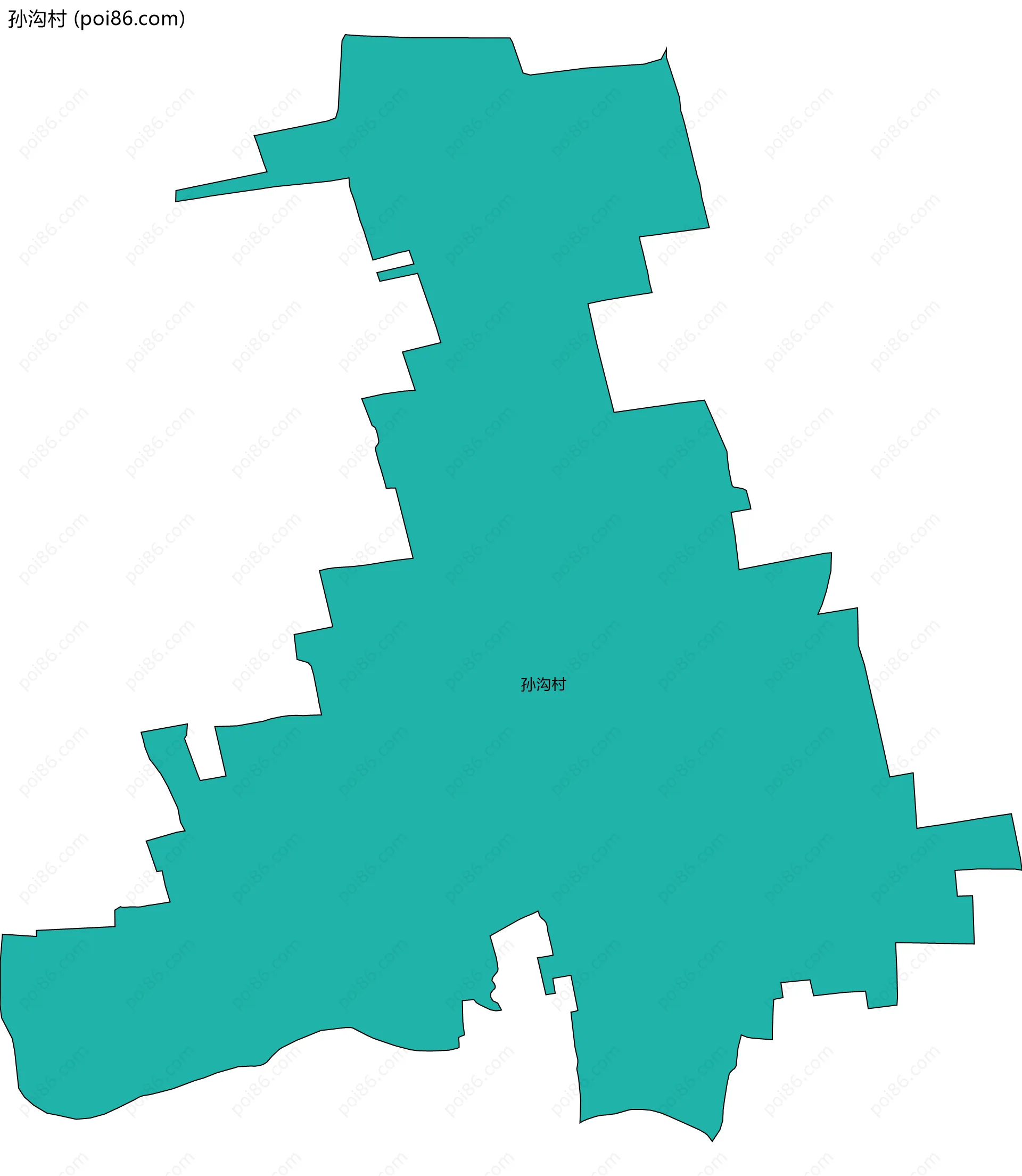 孙沟村边界地图