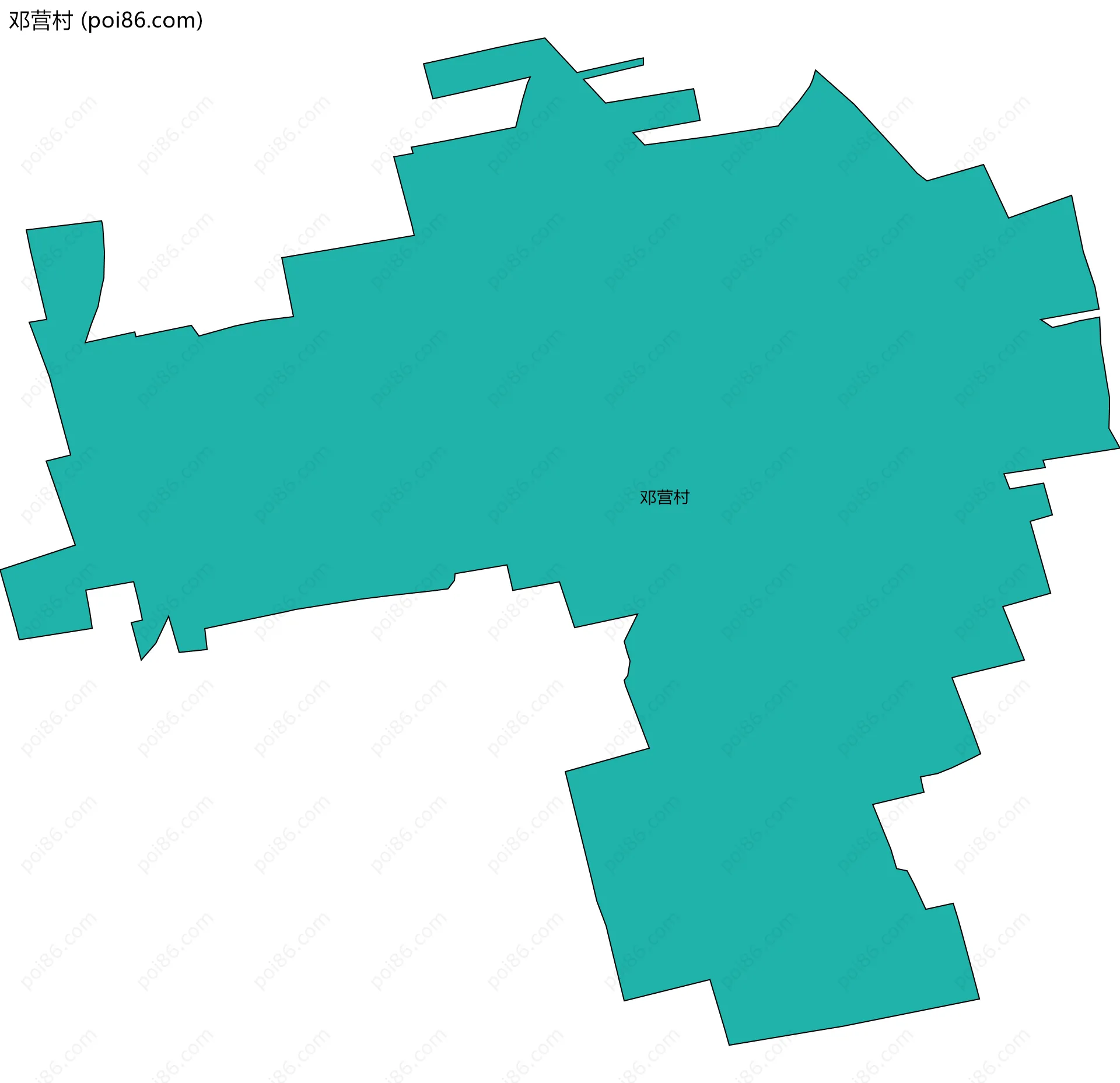邓营村边界地图