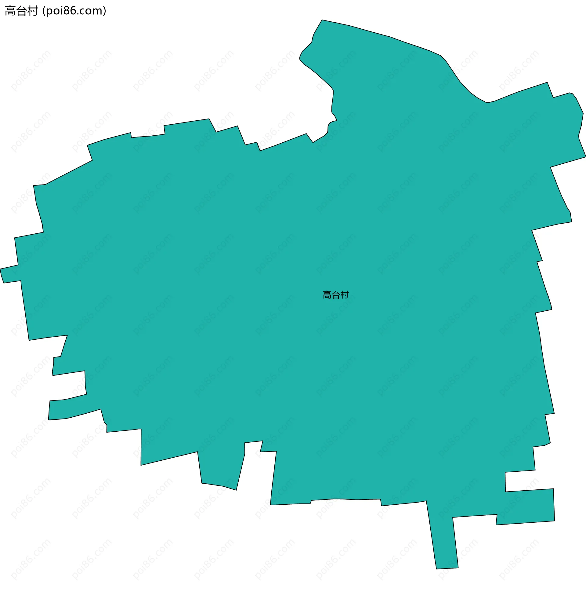 高台村边界地图