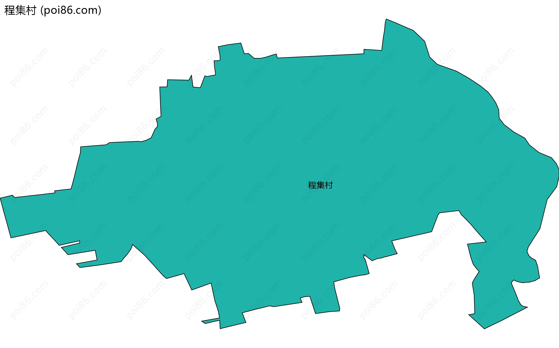 程集村边界地图