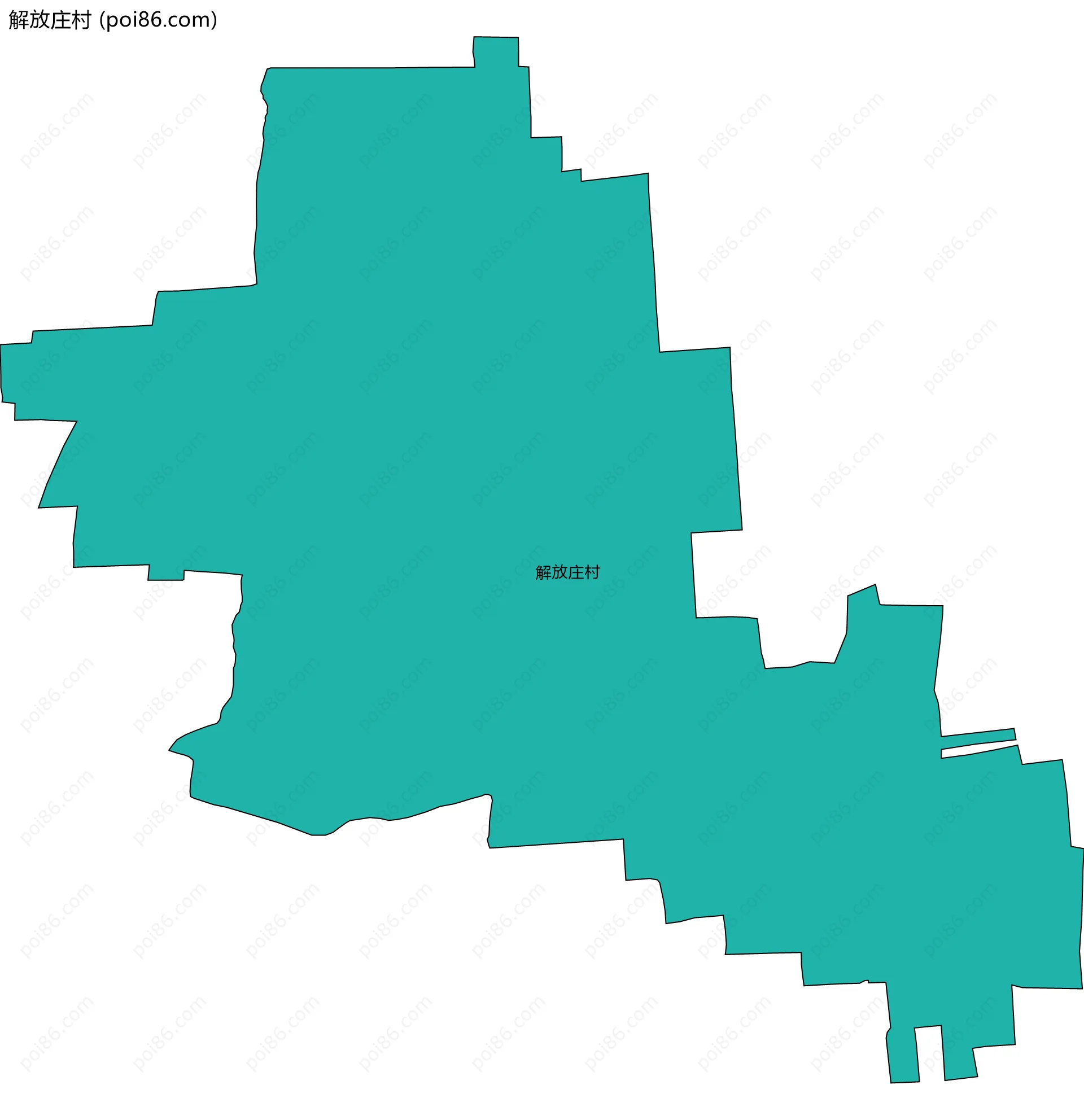 解放庄村边界地图