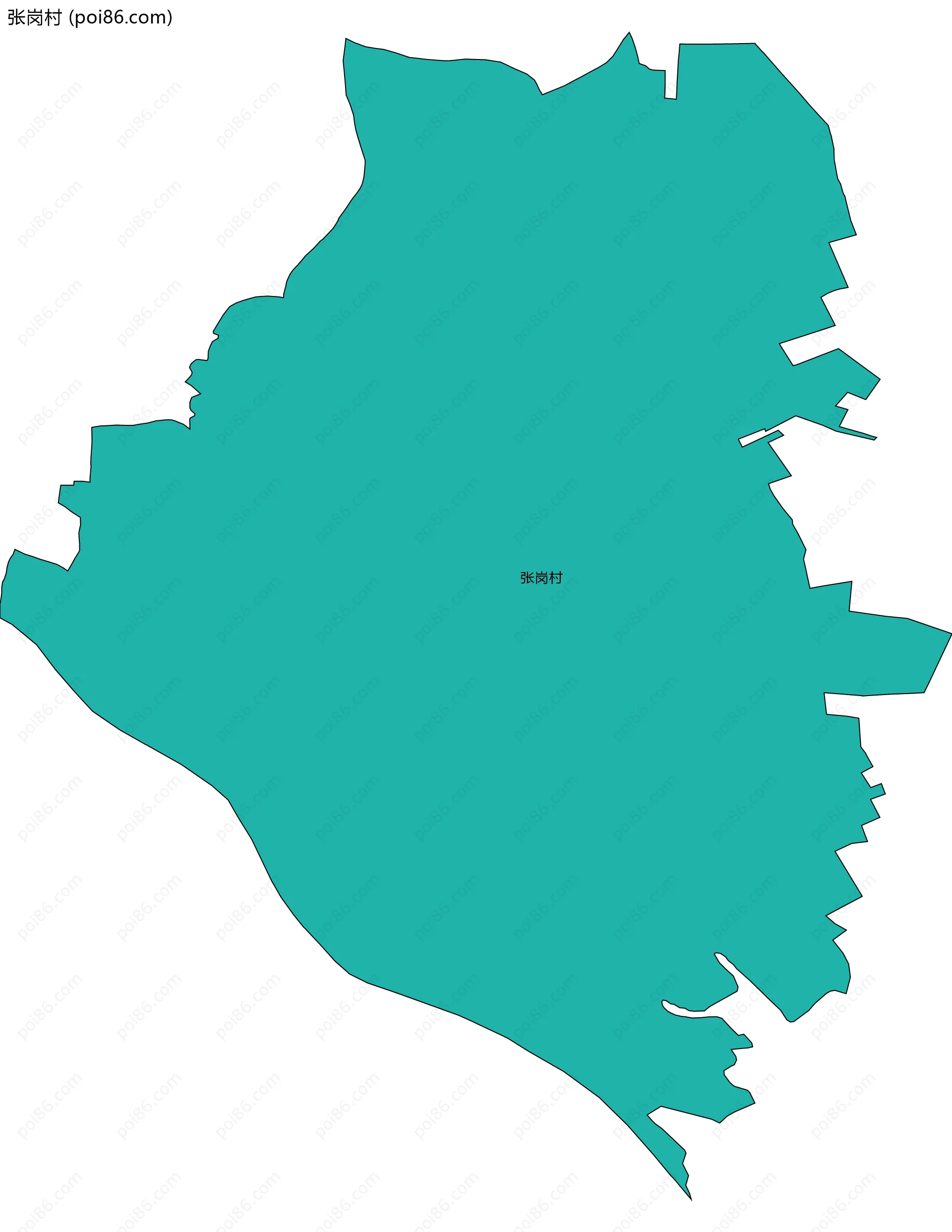 张岗村边界地图