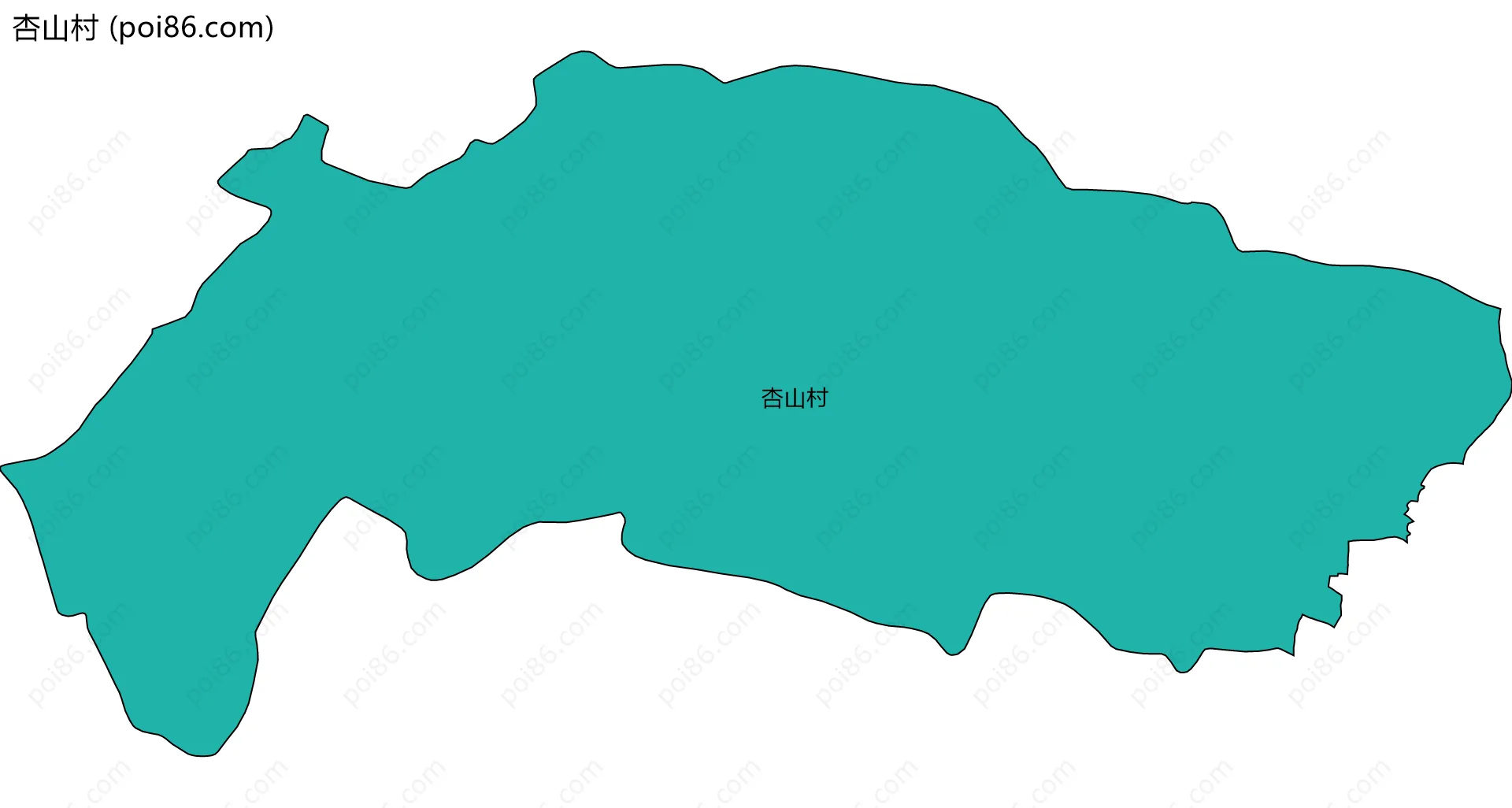 杏山村边界地图