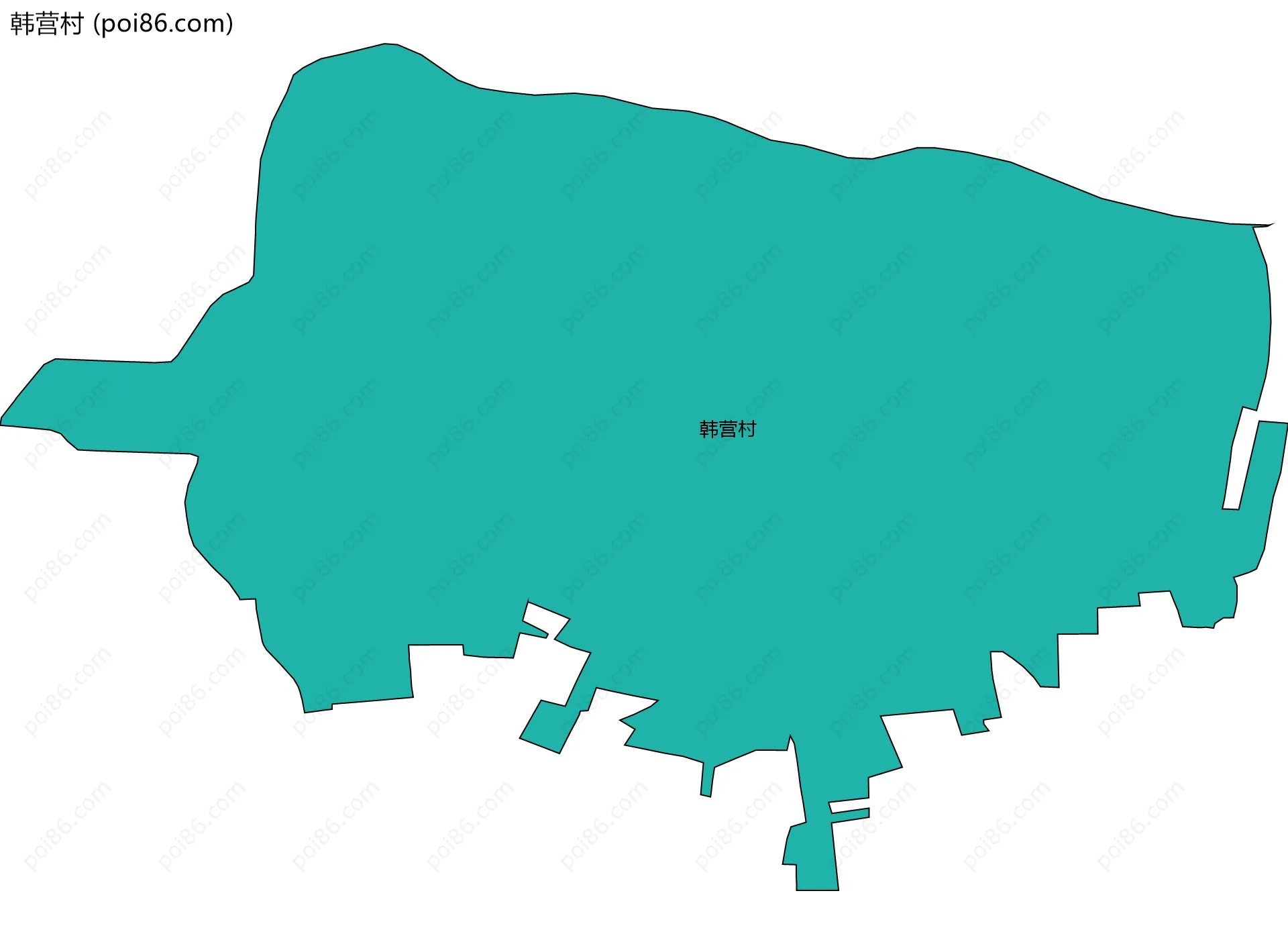 韩营村边界地图