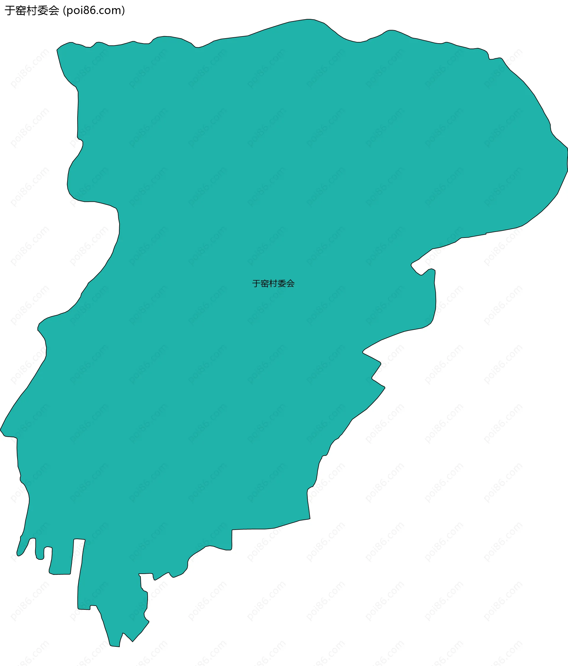 于窑村委会边界地图