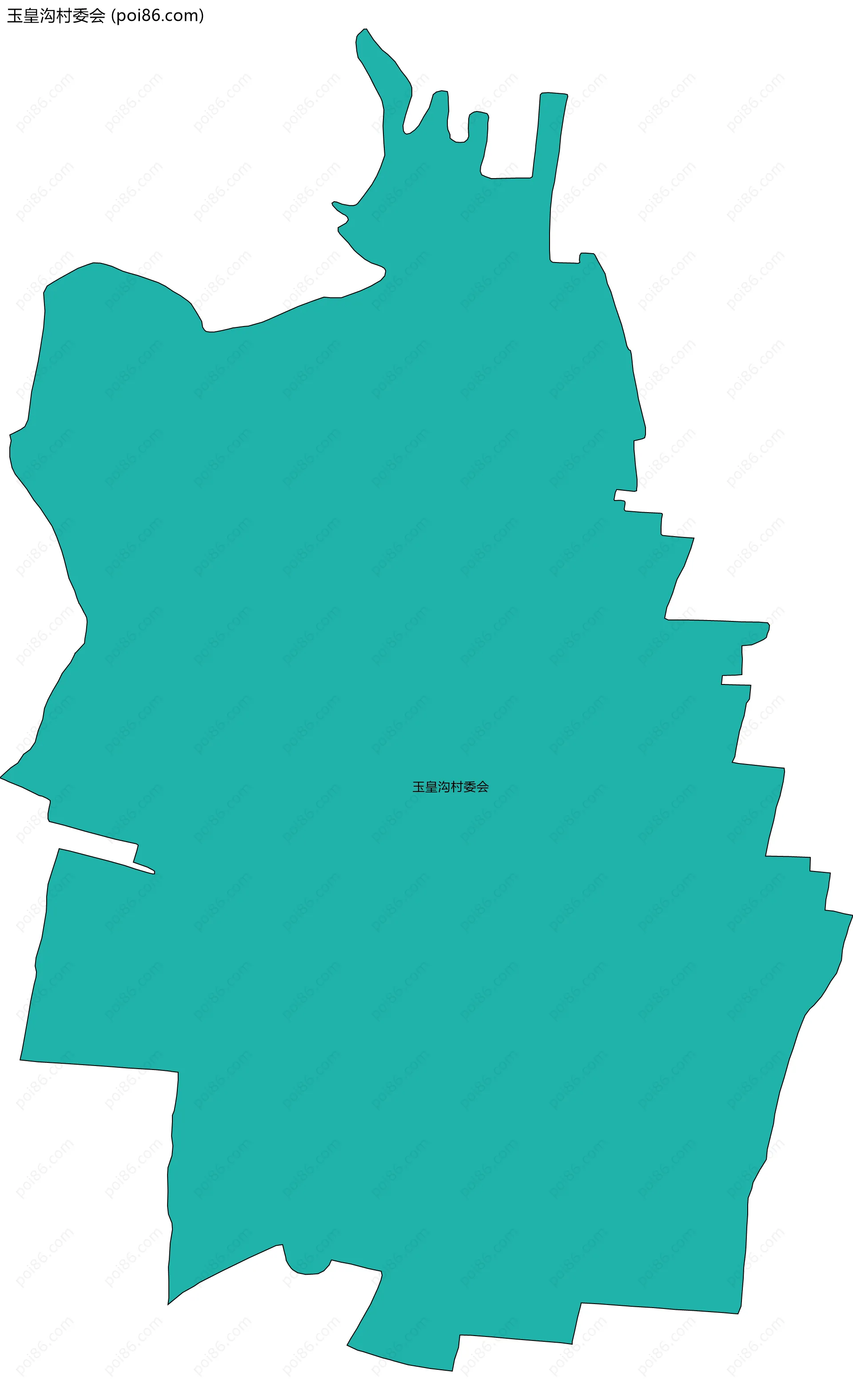 玉皇沟村委会边界地图