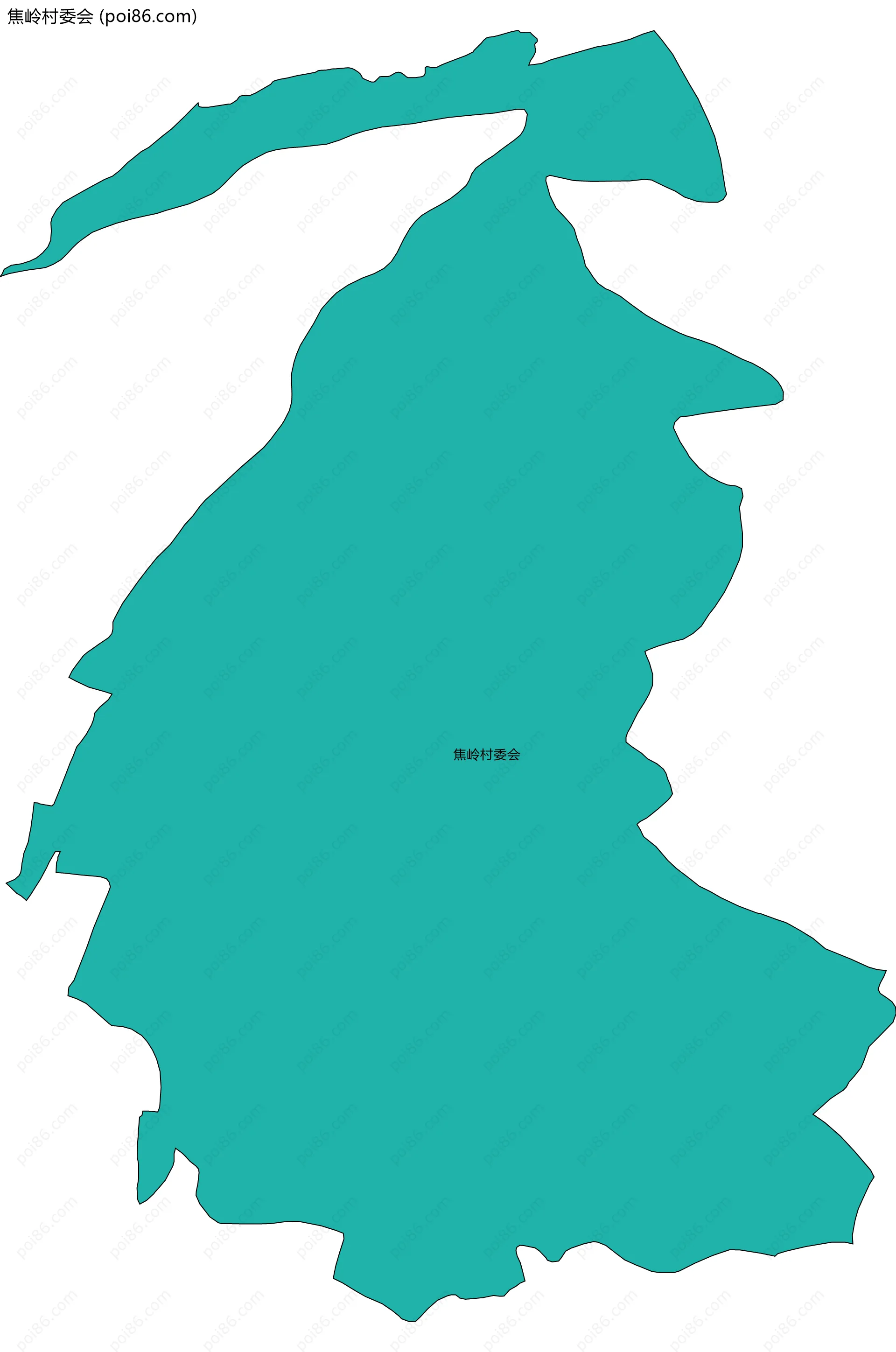 焦岭村委会边界地图