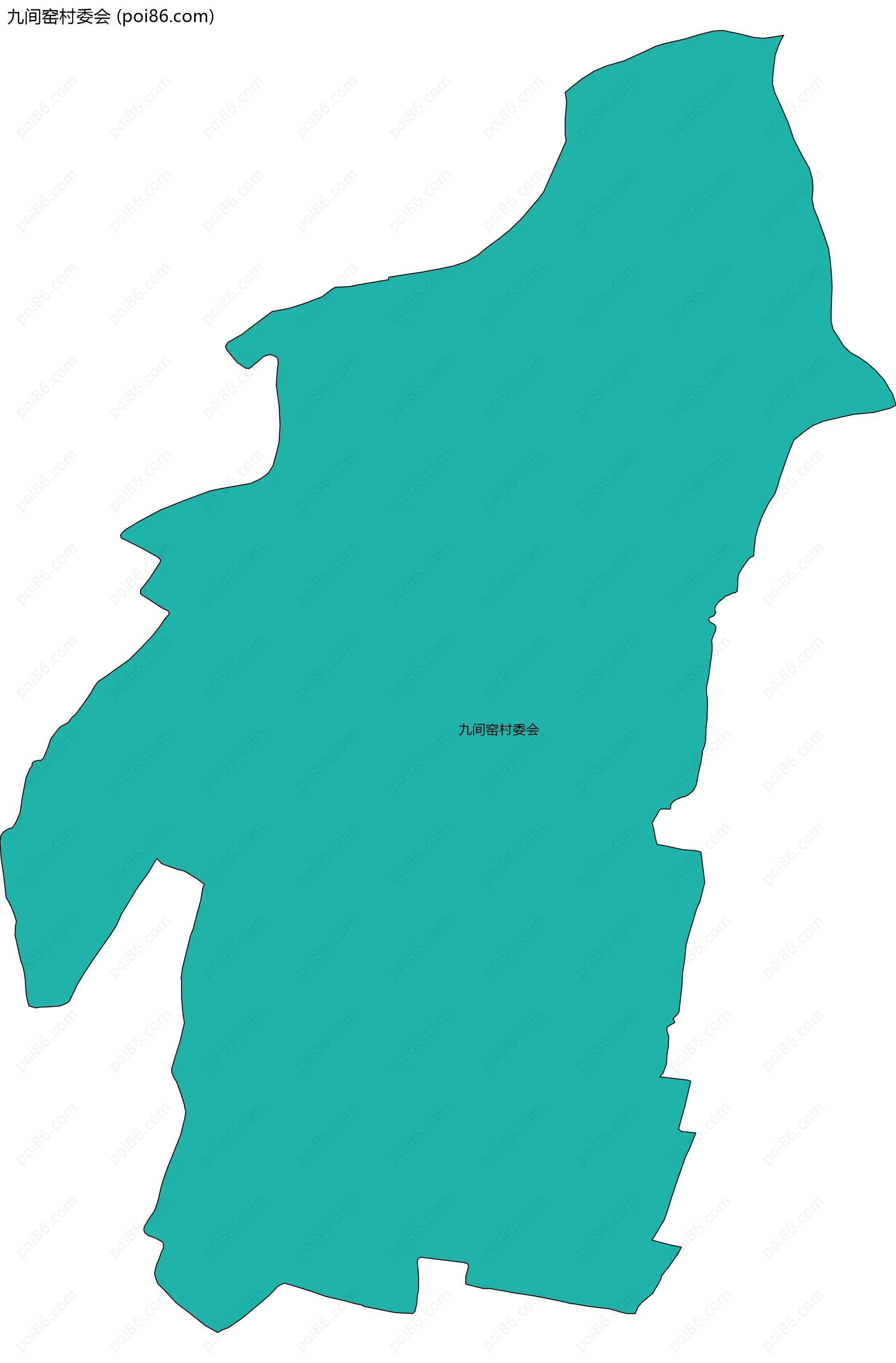 九间窑村委会边界地图
