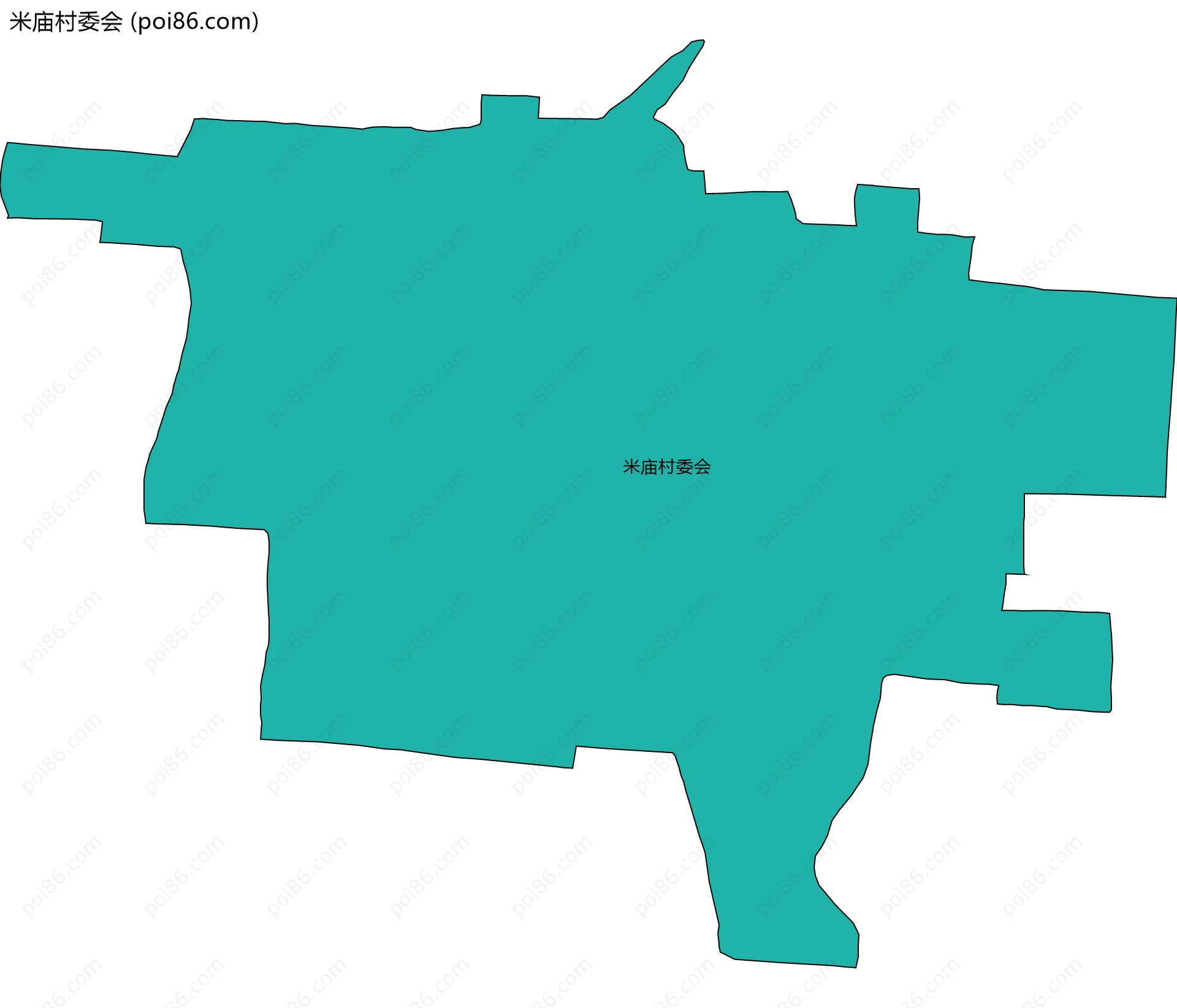 米庙村委会边界地图
