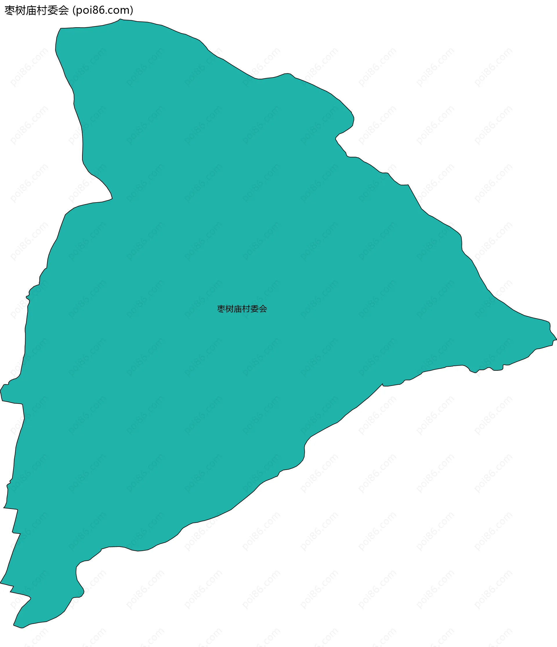 枣树庙村委会边界地图