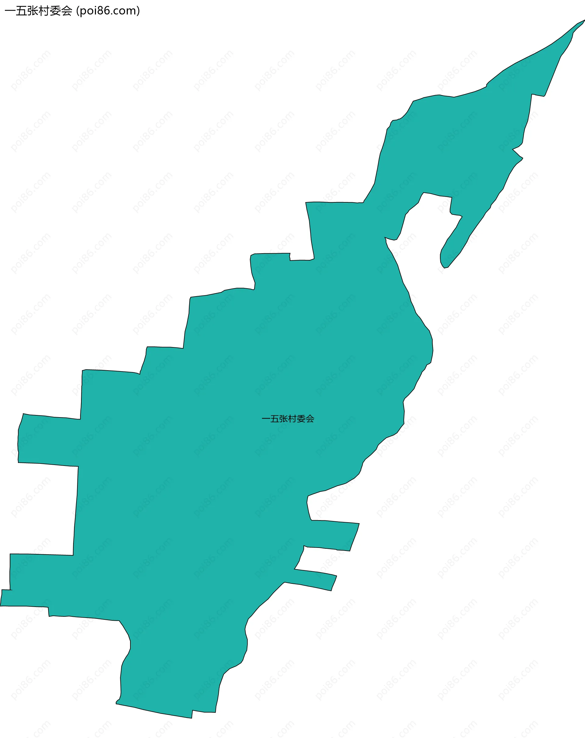 一五张村委会边界地图