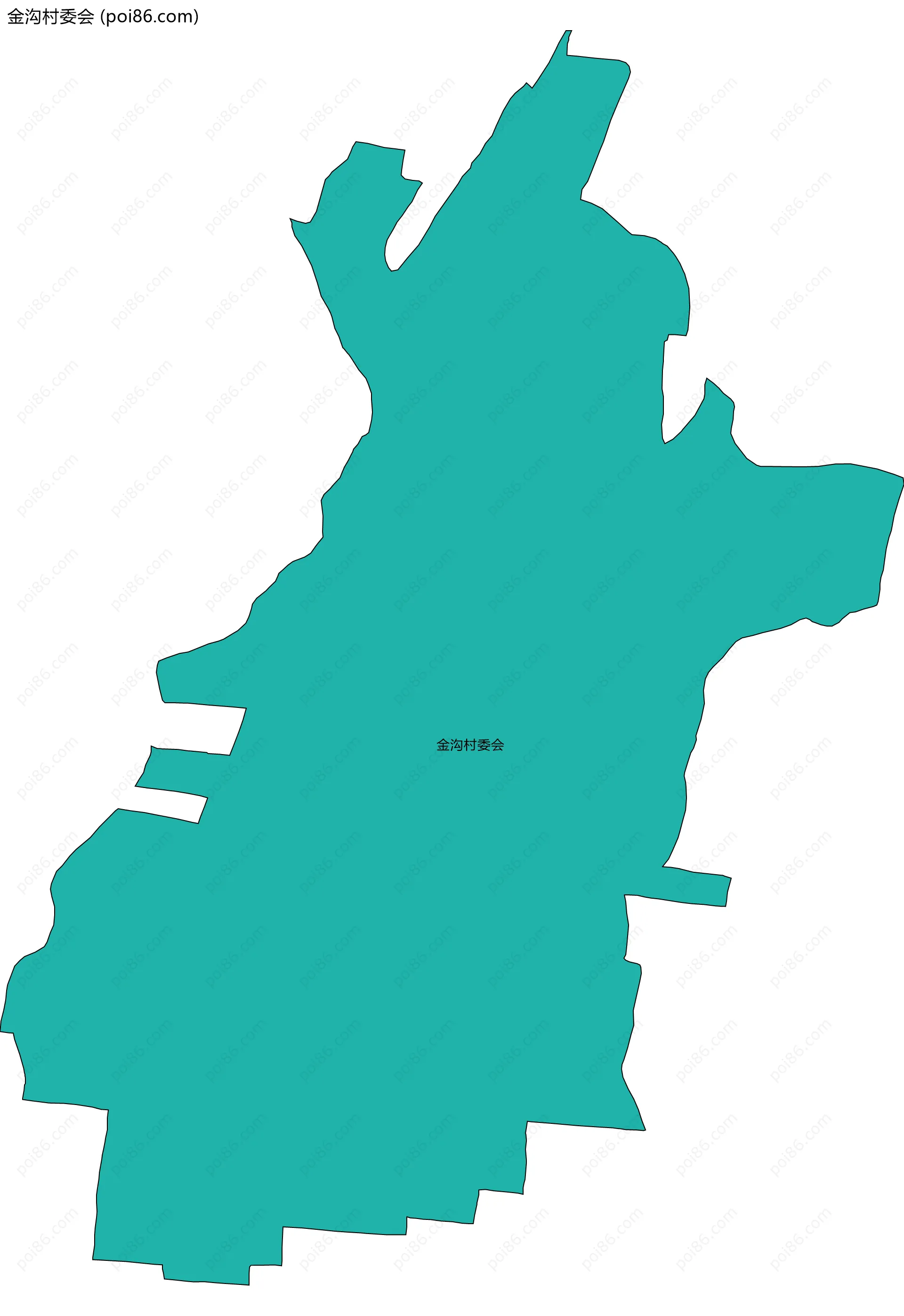 金沟村委会边界地图