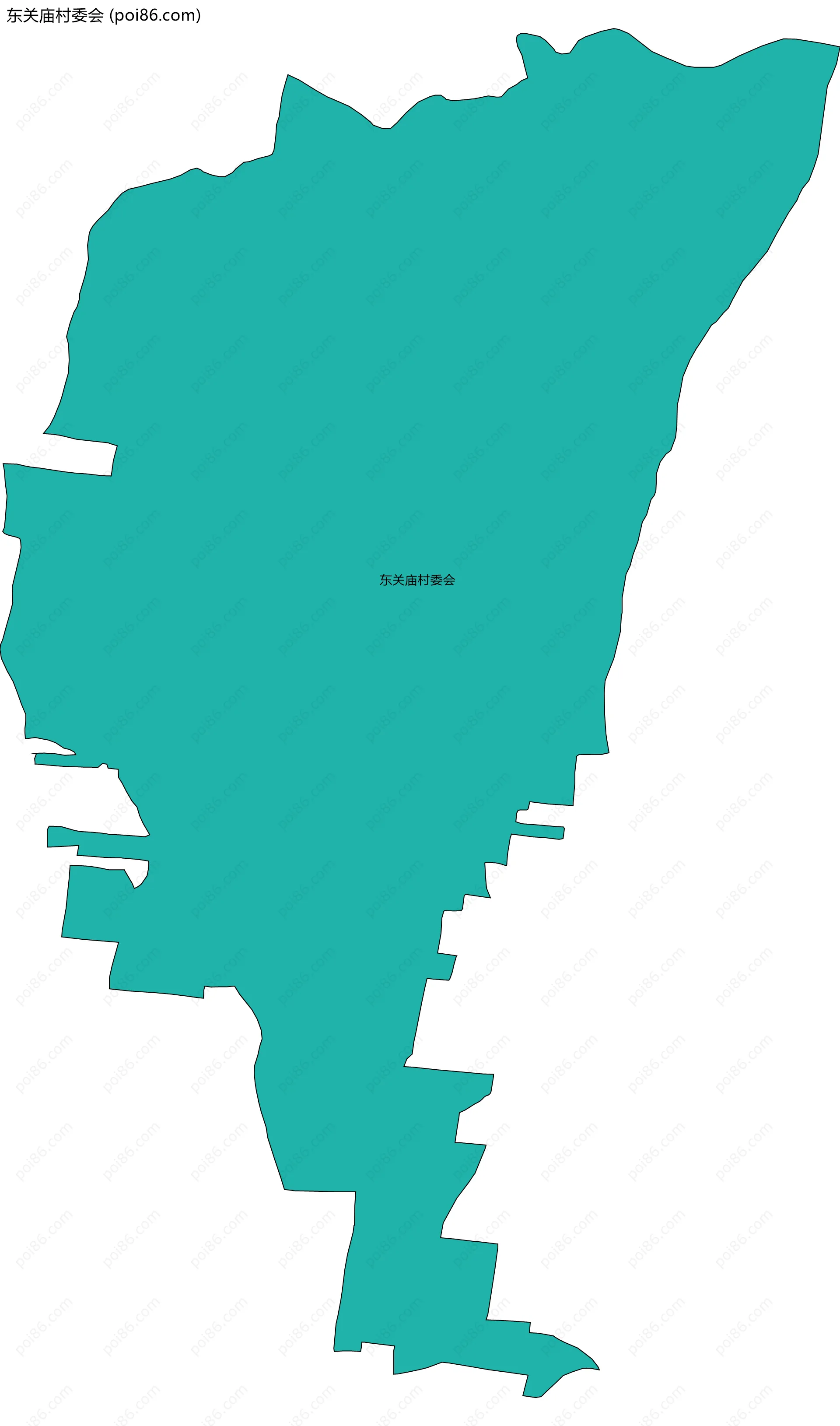 东关庙村委会边界地图