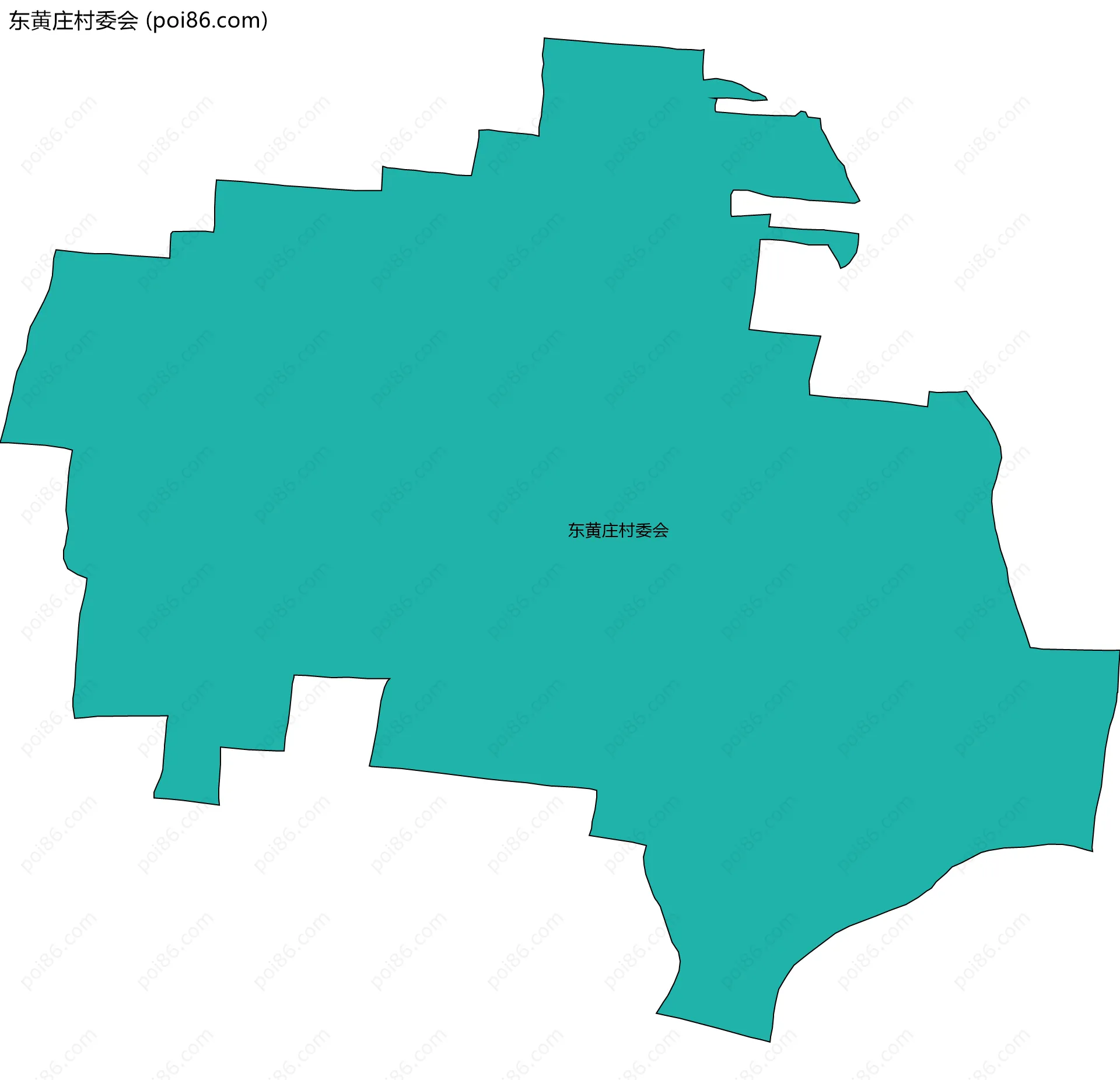 东黄庄村委会边界地图