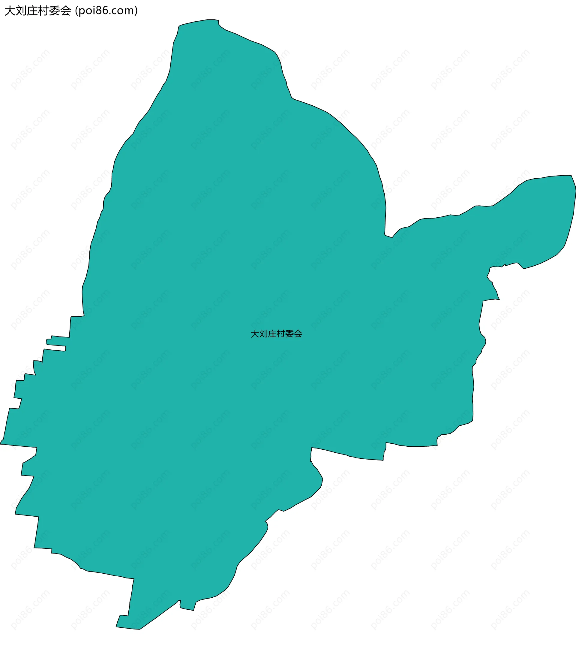 大刘庄村委会边界地图