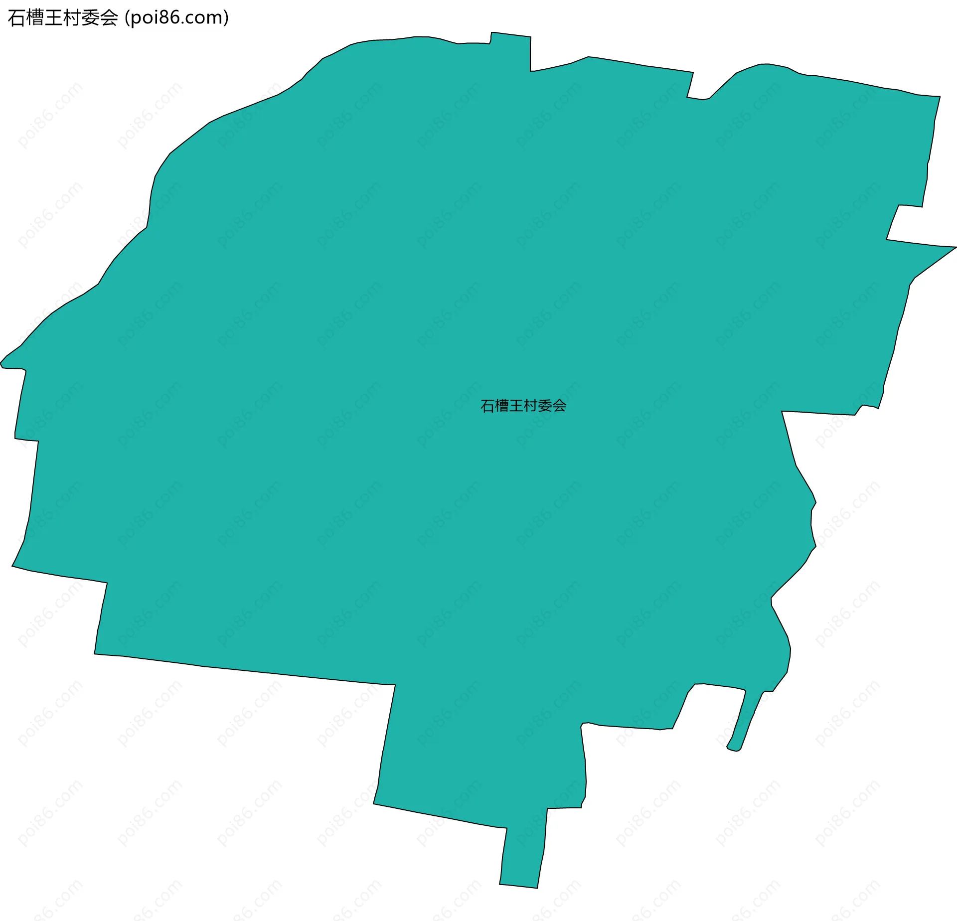 石槽王村委会边界地图