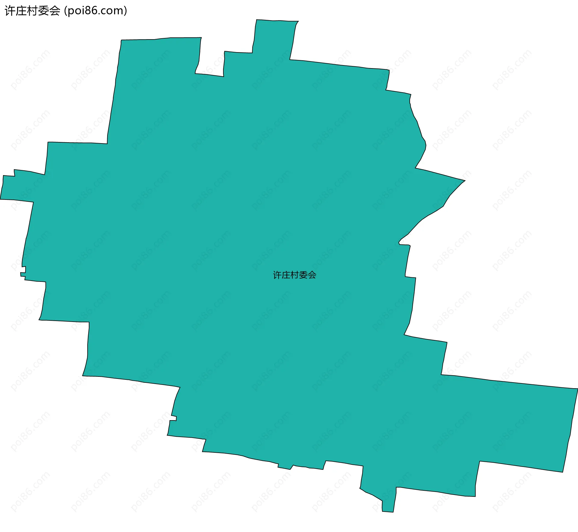 许庄村委会边界地图