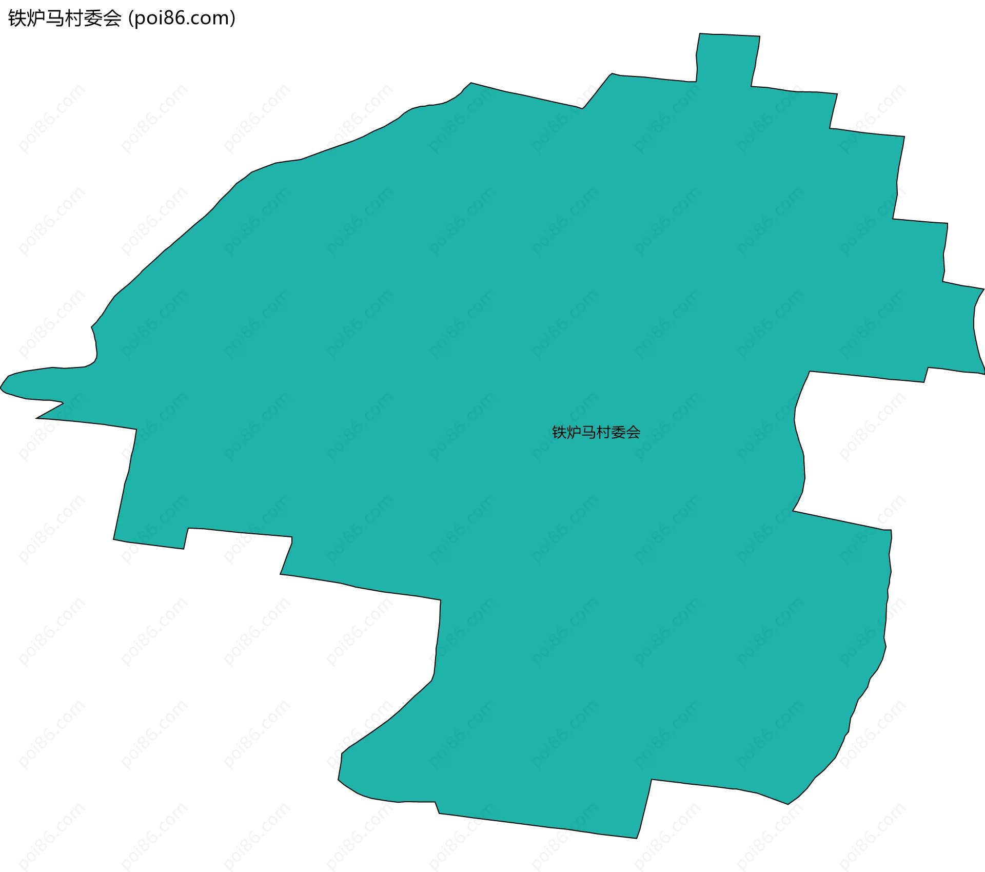 铁炉马村委会边界地图