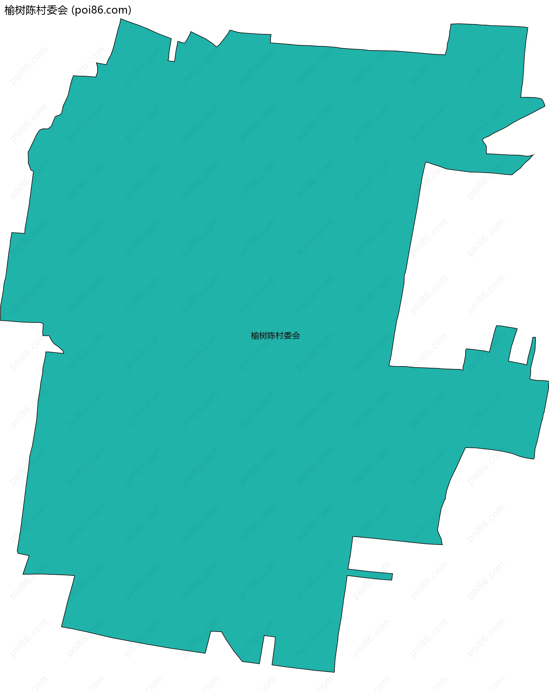 榆树陈村委会边界地图