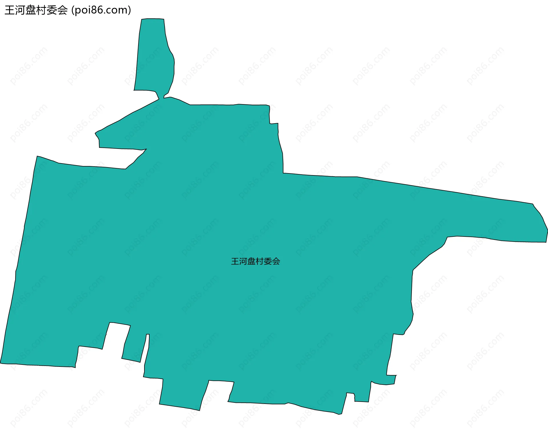 王河盘村委会边界地图