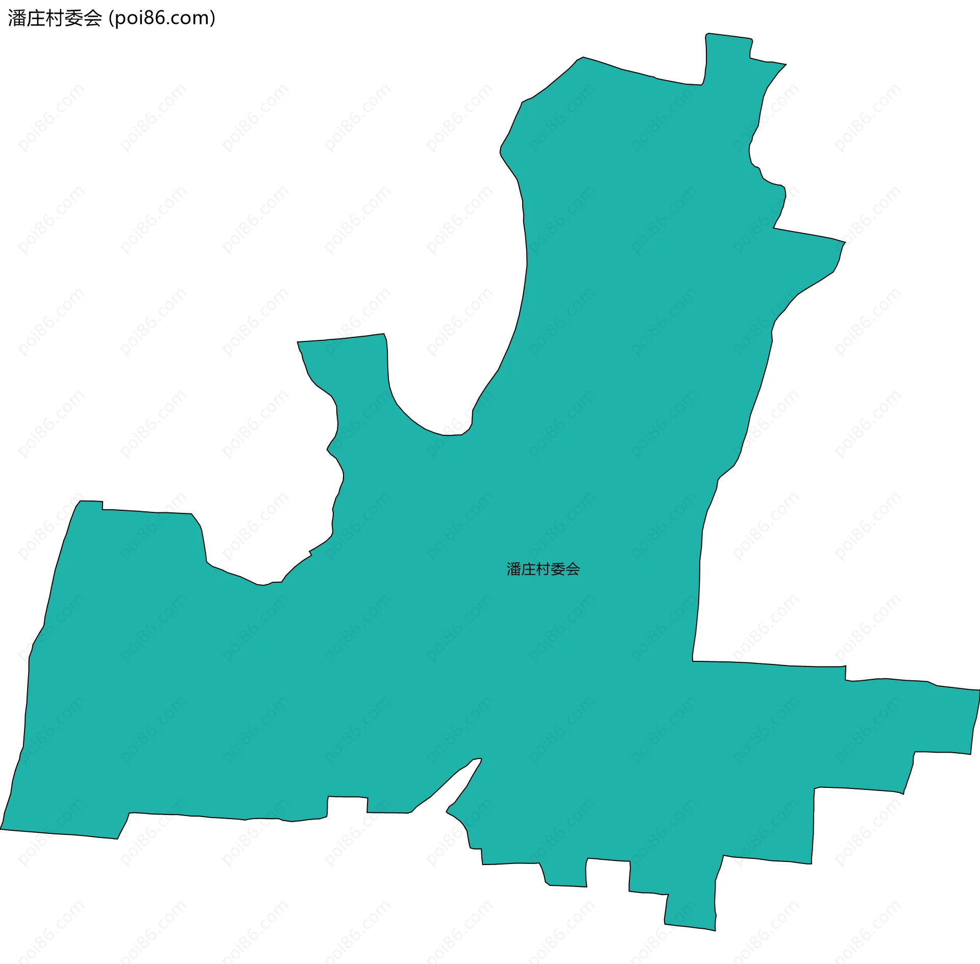 潘庄村委会边界地图