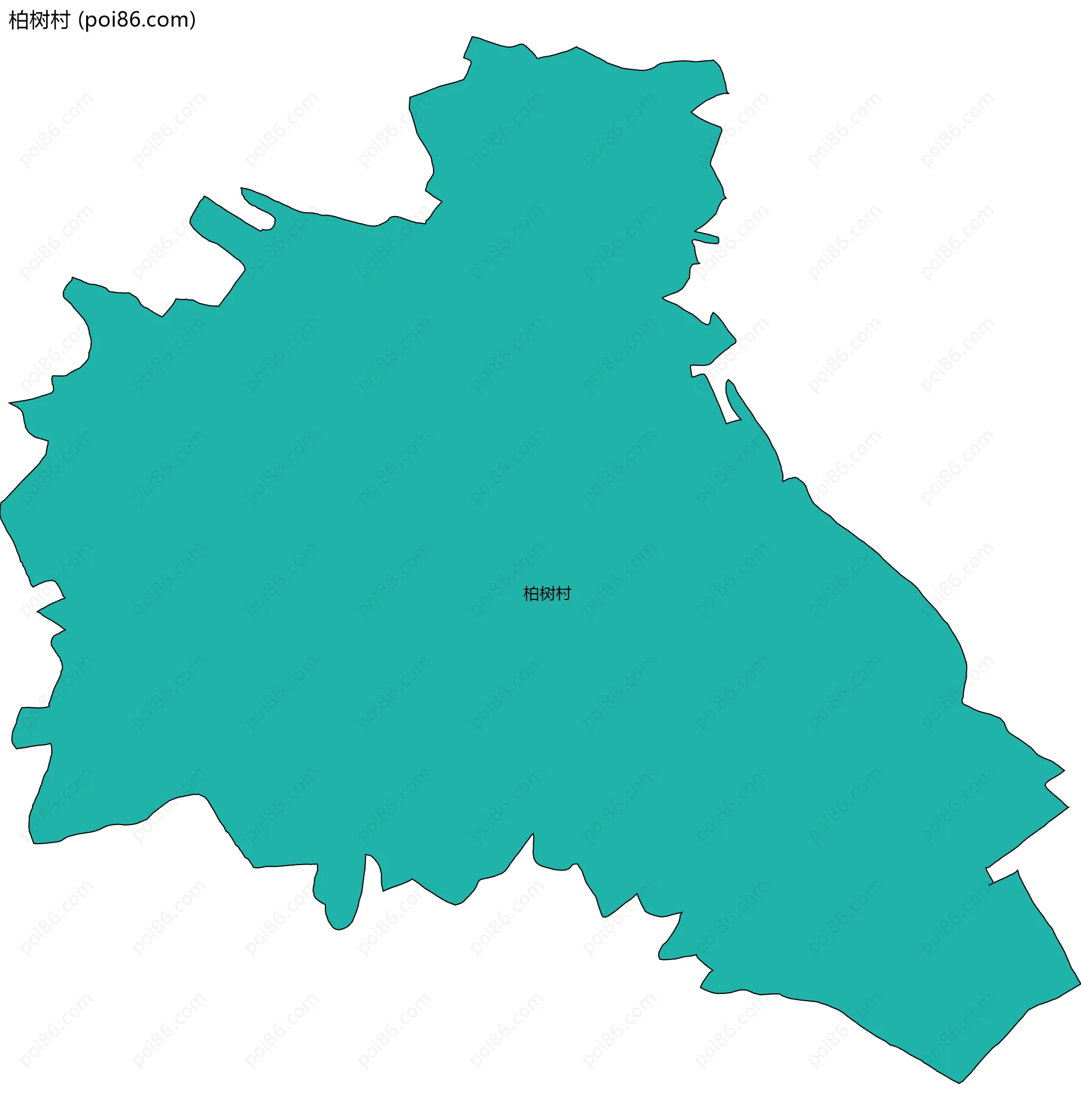 柏树村边界地图