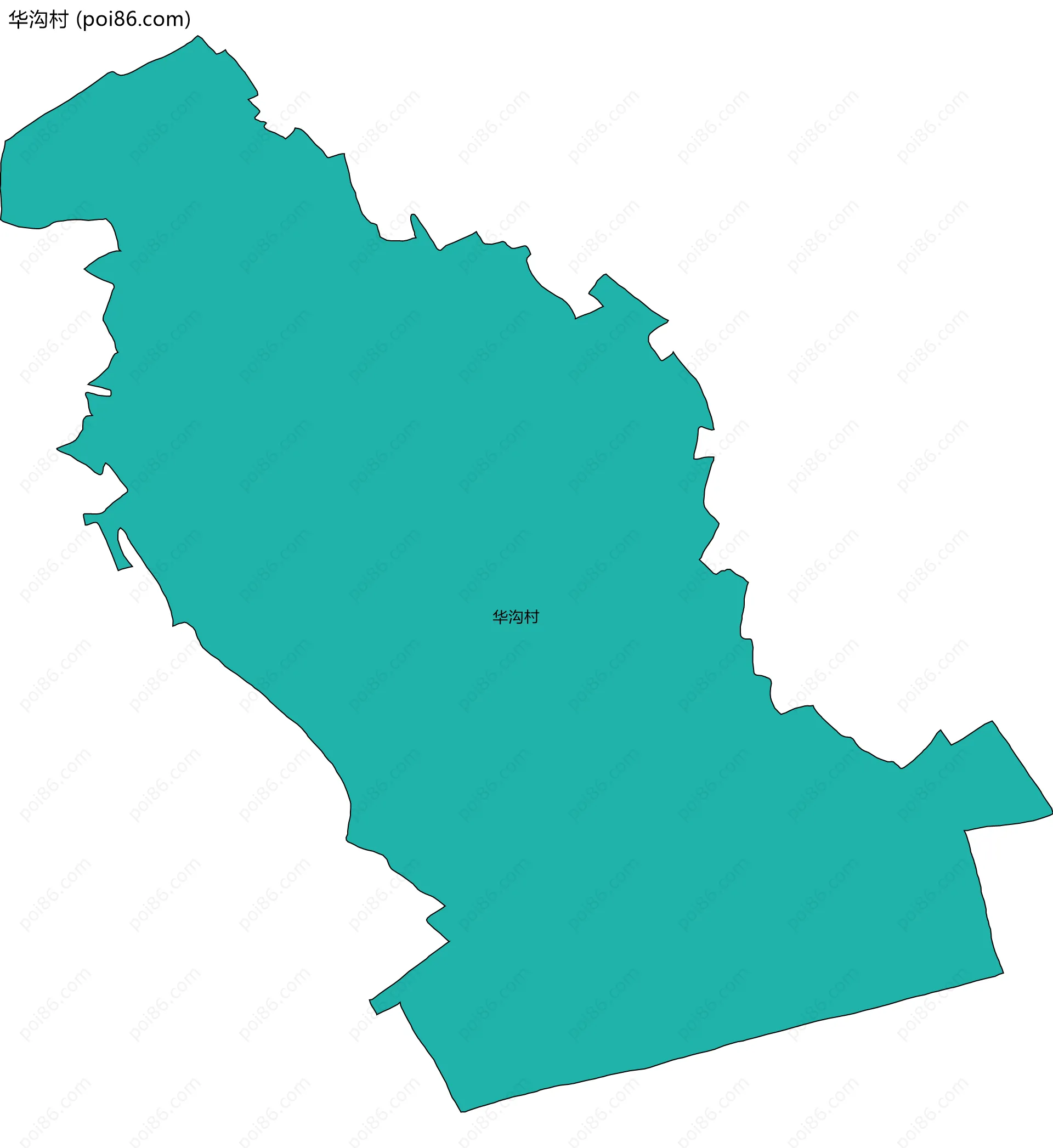 华沟村边界地图