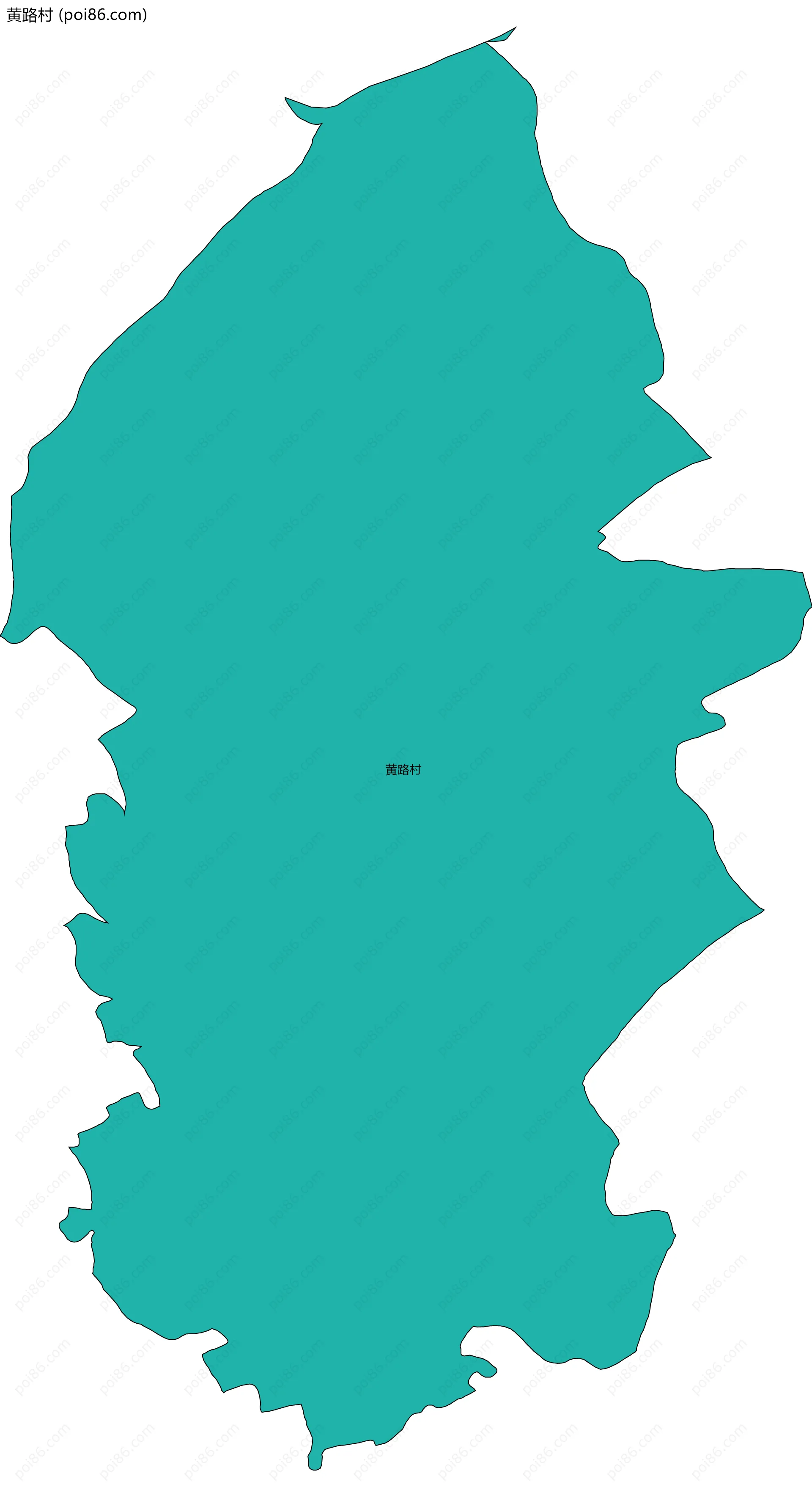 黄路村边界地图