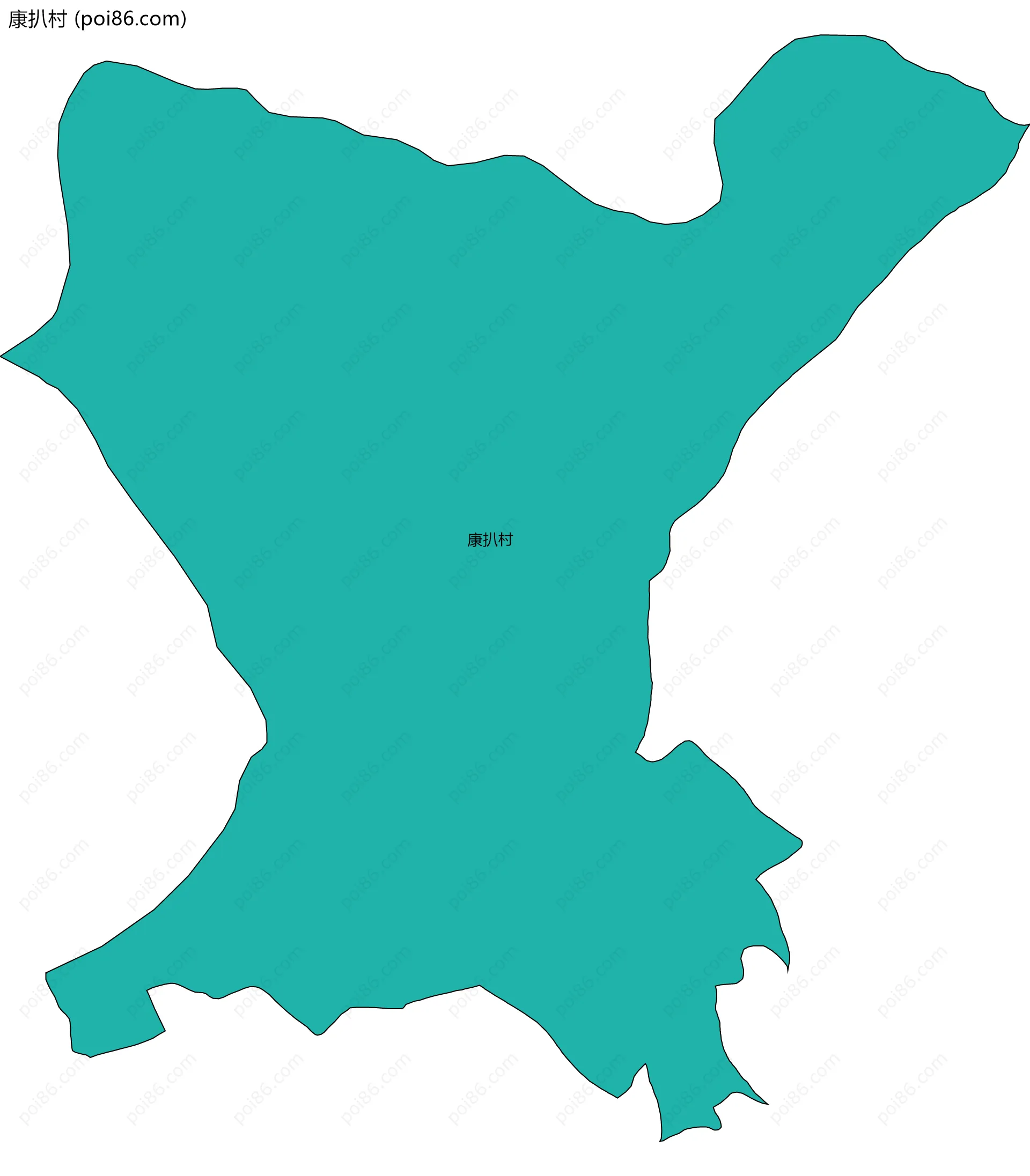 康扒村边界地图