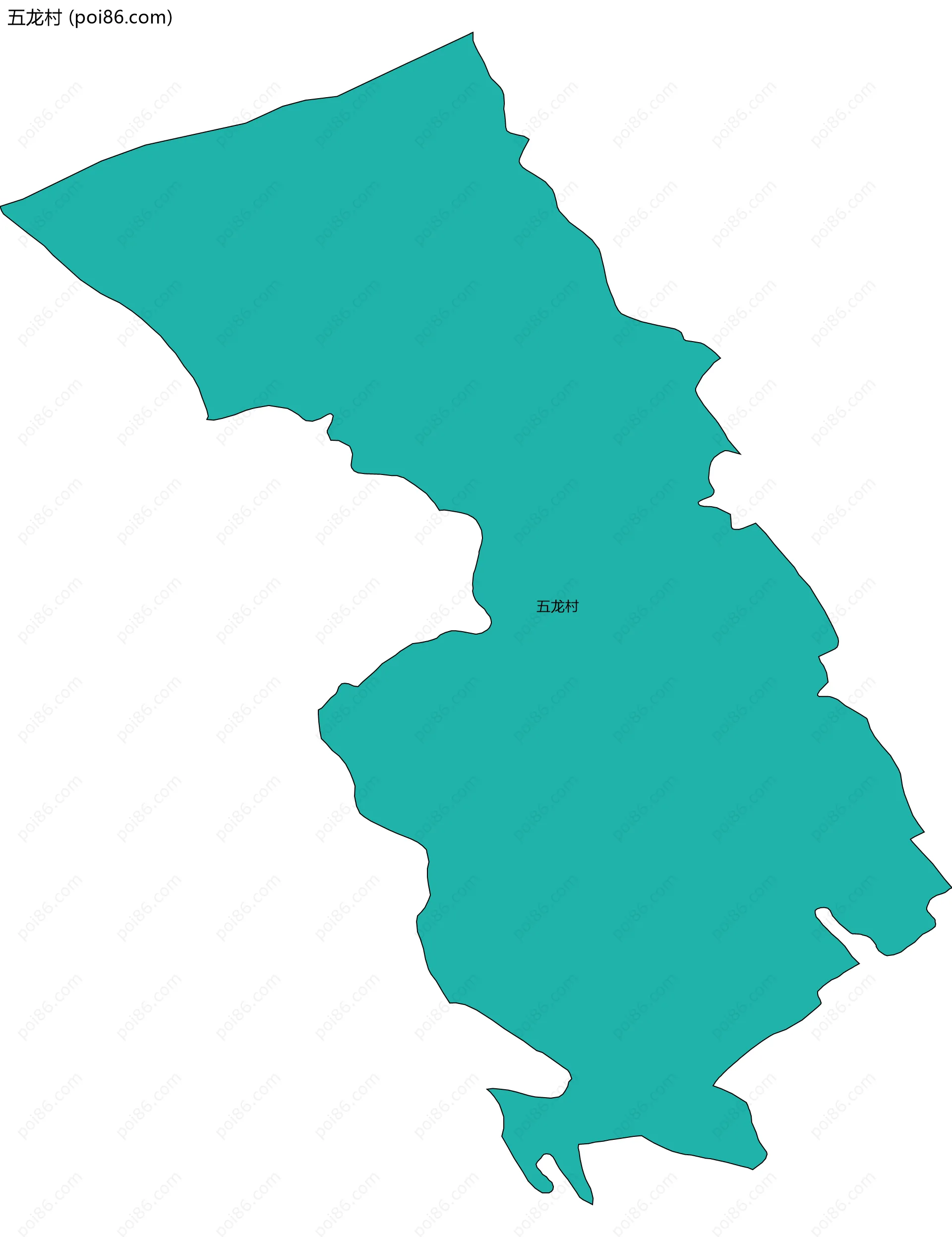 五龙村边界地图