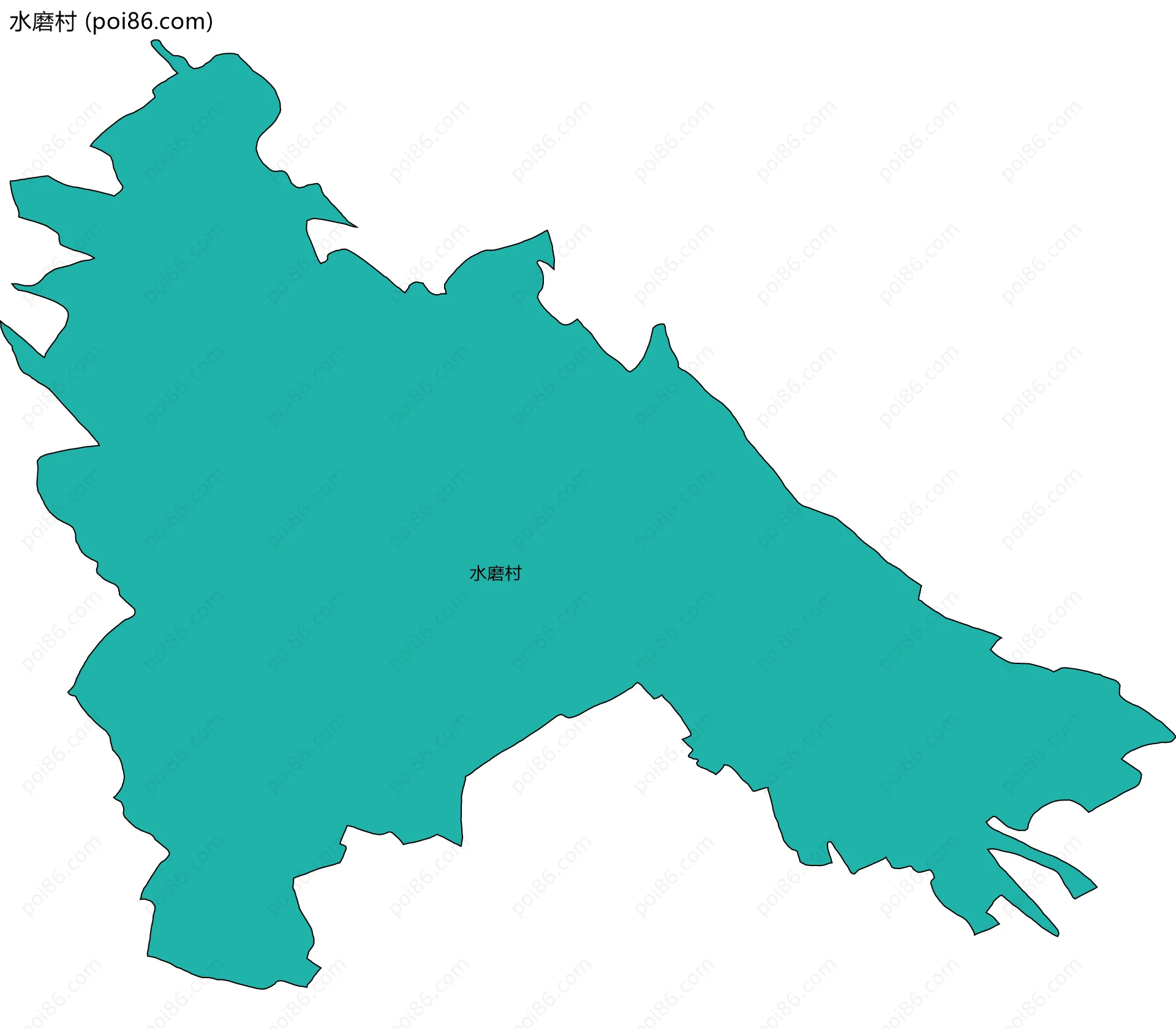 水磨村边界地图