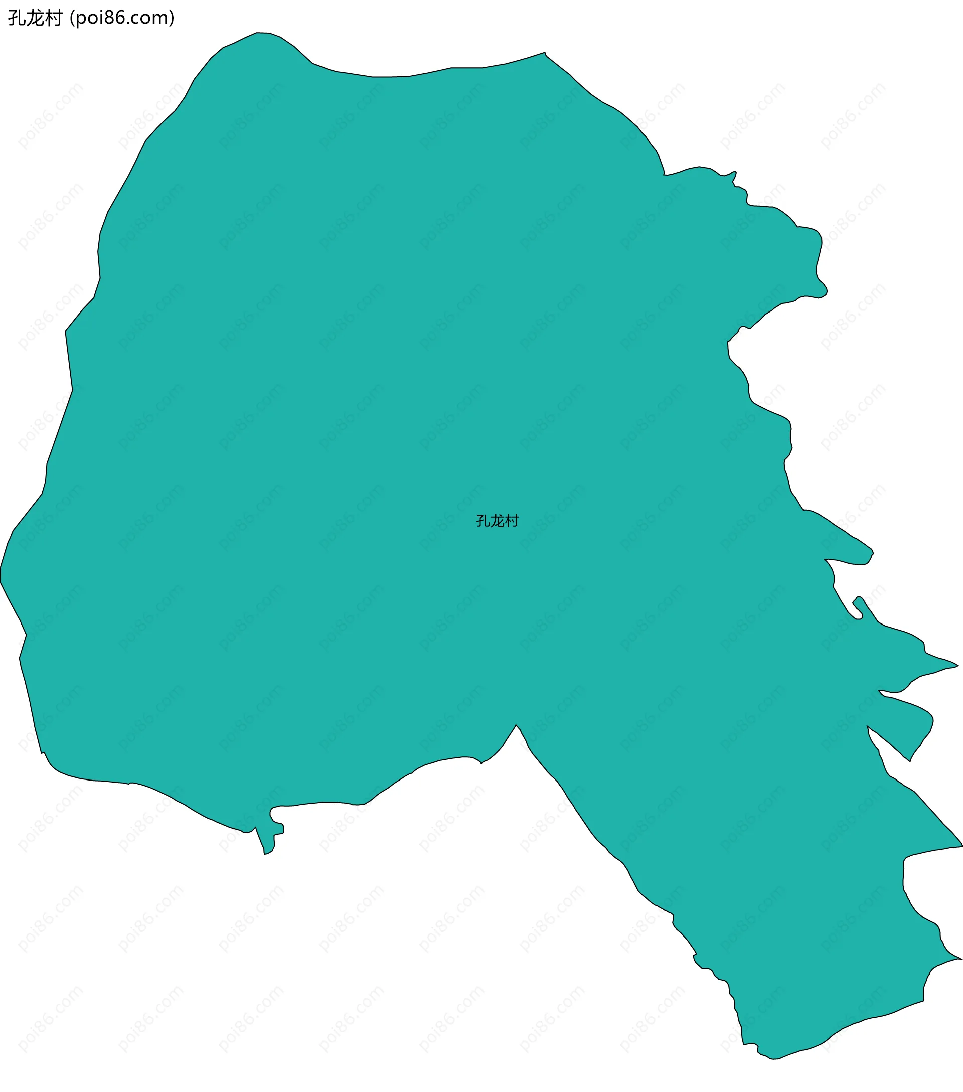 孔龙村边界地图