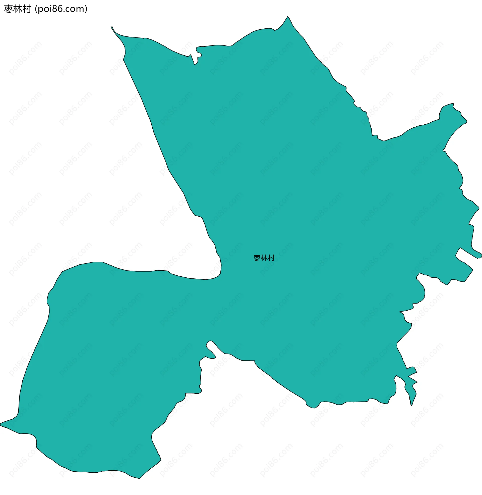 枣林村边界地图