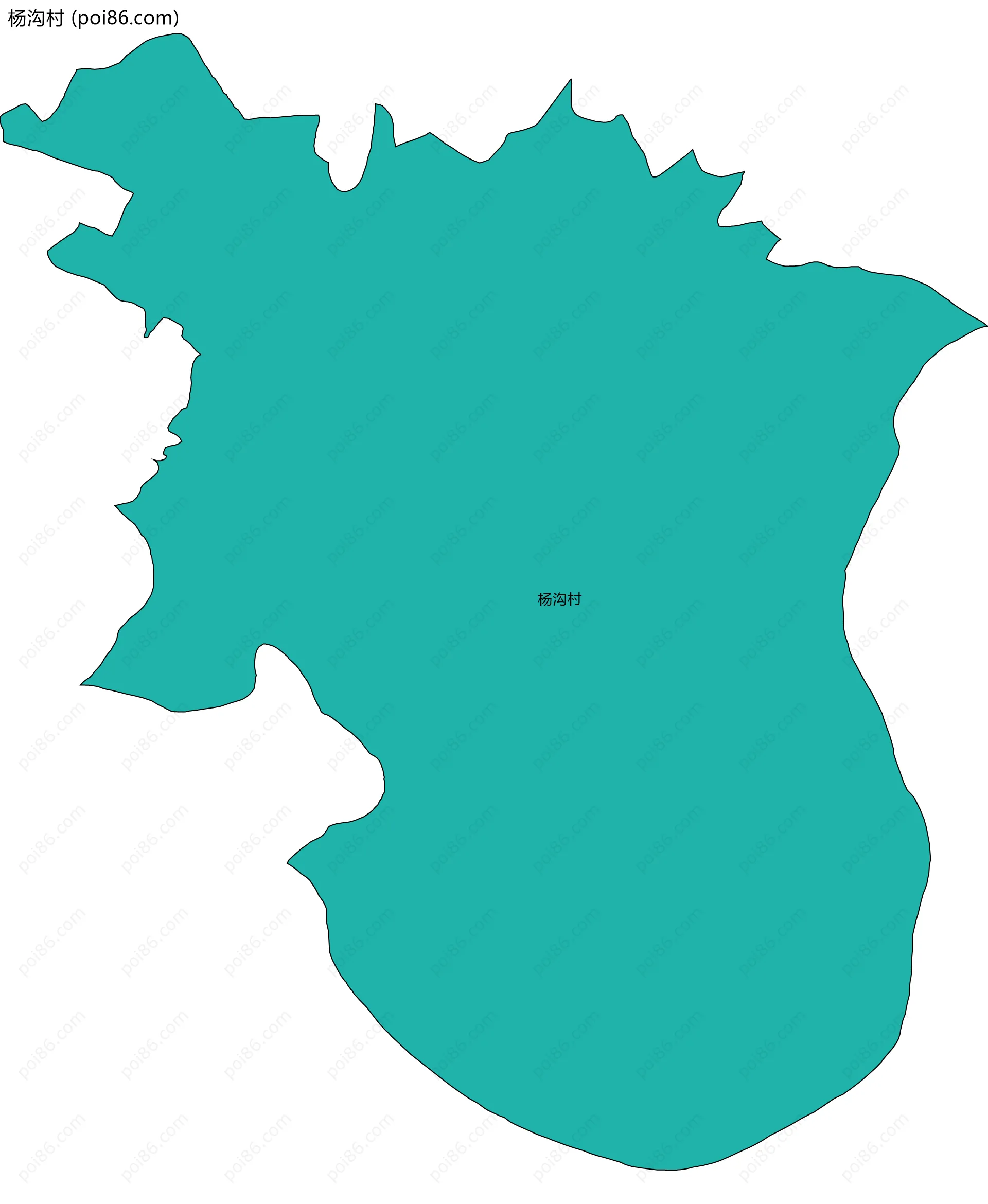 杨沟村边界地图