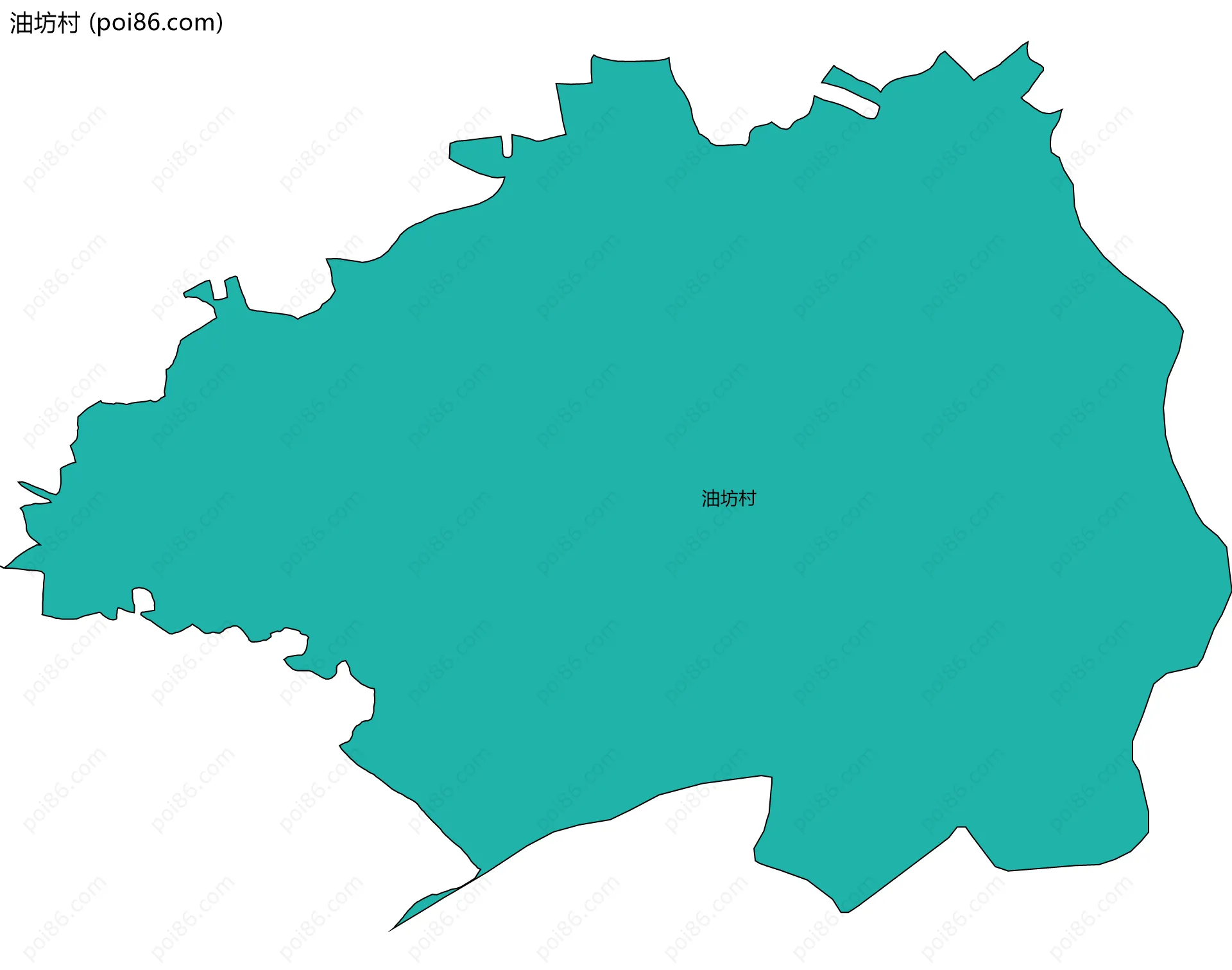 油坊村边界地图
