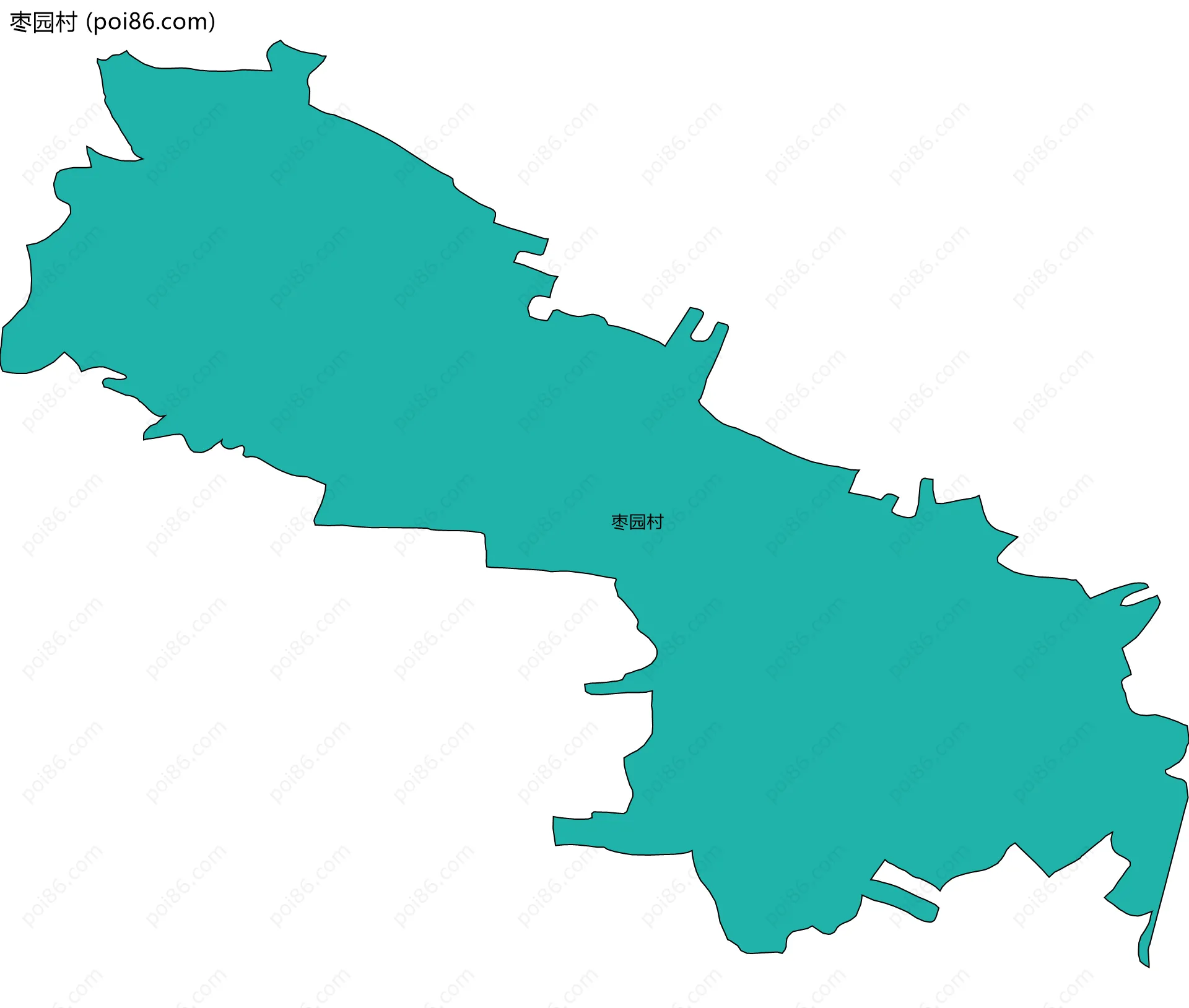 枣园村边界地图