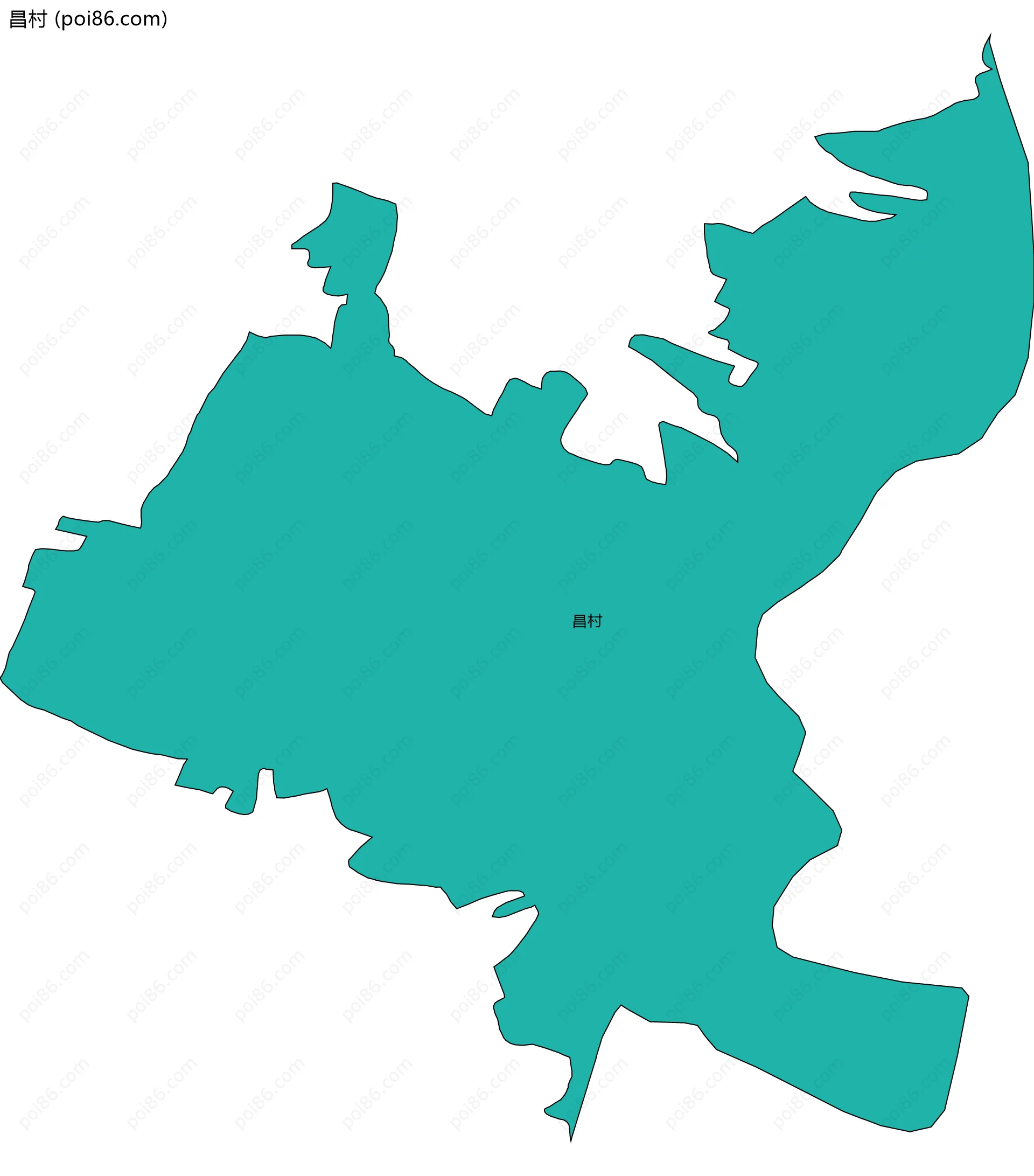 昌村边界地图